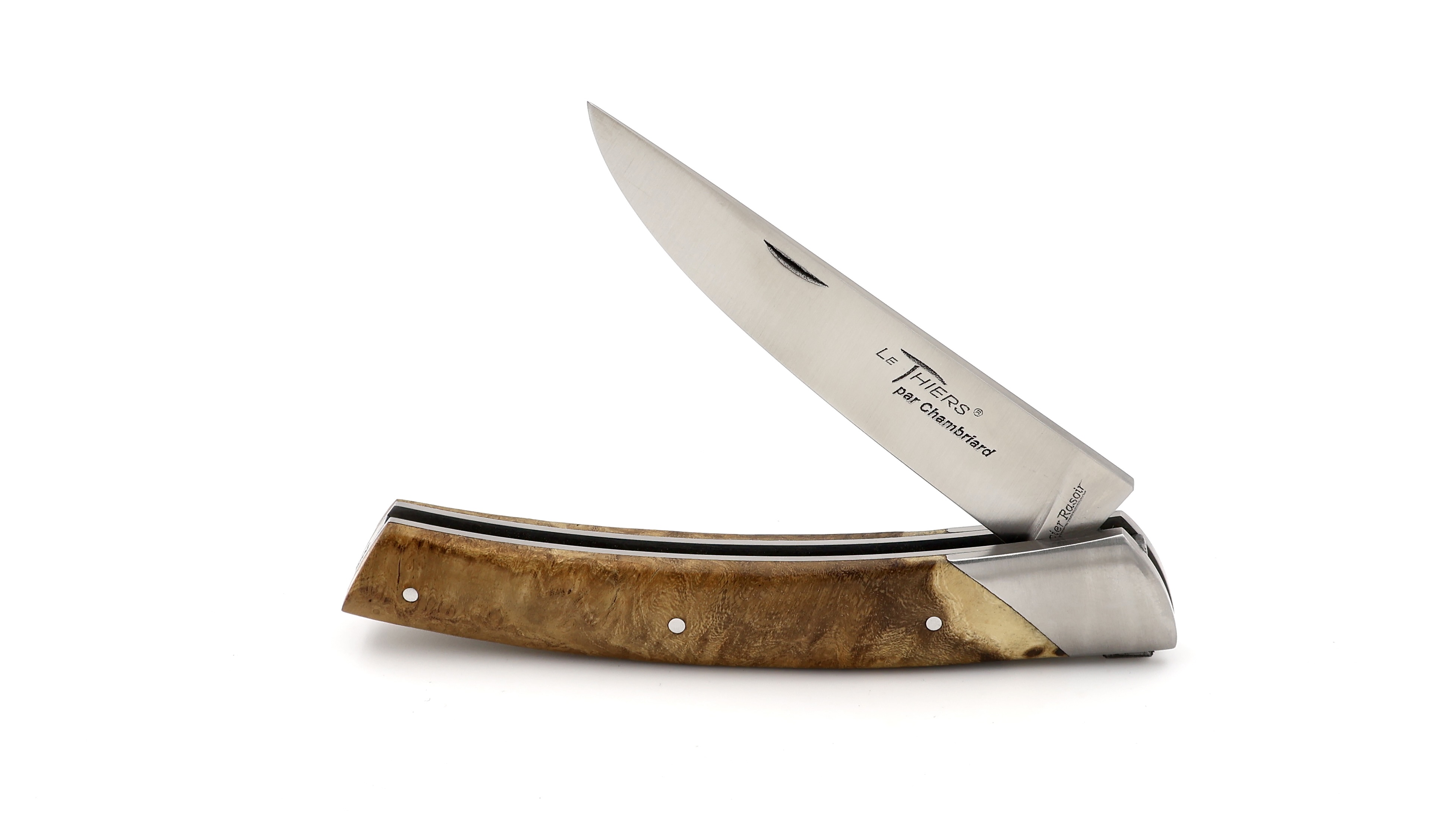 Chambriard Thiers knife COMPAGNON amboina burl