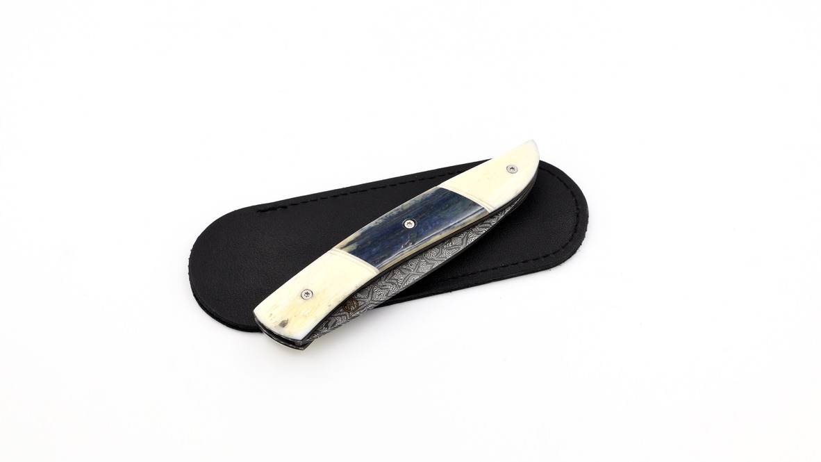 Atelier NÉVÉ Tim Bernard buffalo bone and mammothivory with mosaik damascus blade 