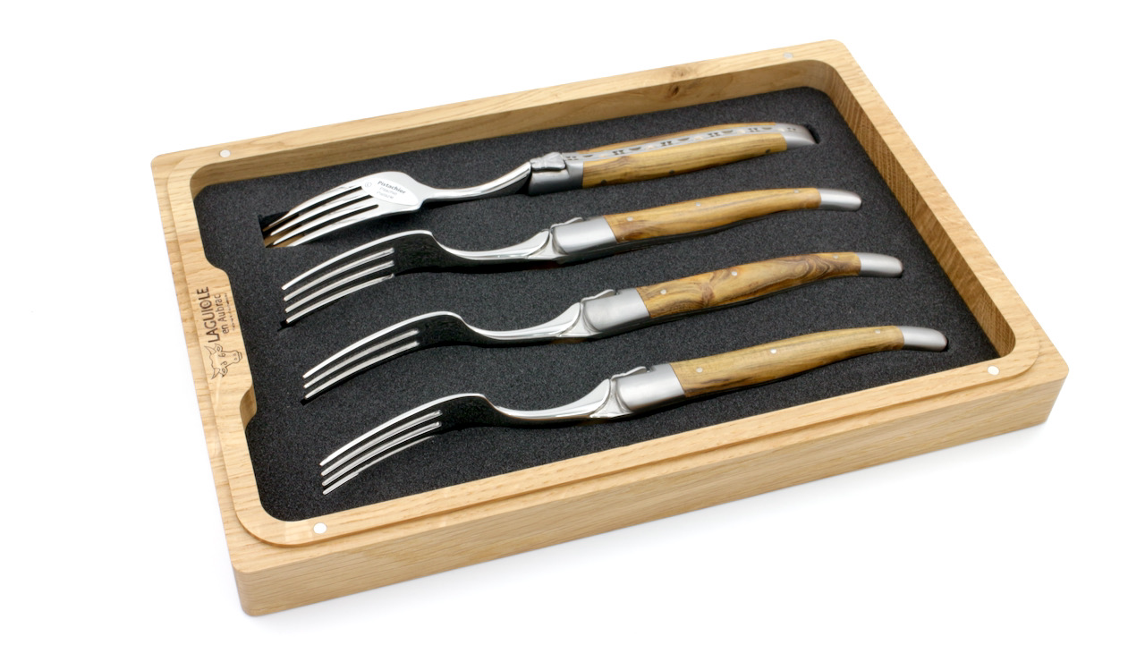 Laguiole en Aubrac Laguiole forks pistacio