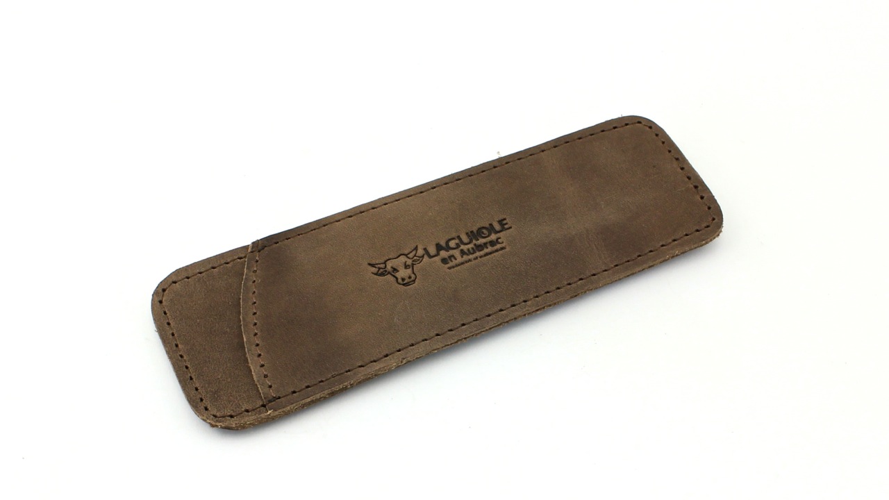 IMG_8596 Taschen-Etui/Steck-Etui Nubukleder braun LAGUIOLE en Aubrac