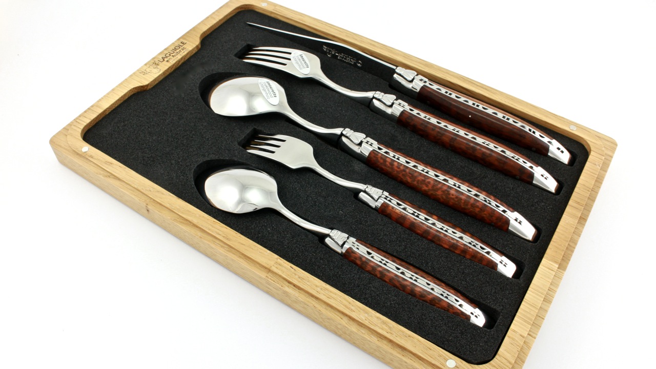 Laguiole en Aubrac  handgefertigtes Laguiole Besteck-Set 5-teilig Amourette