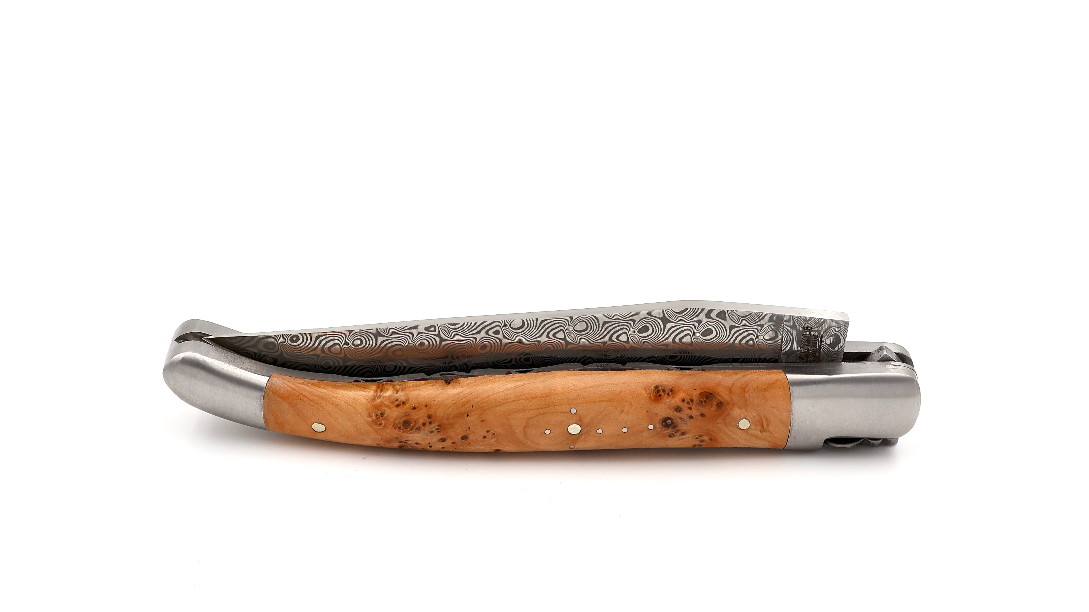 Laguiole en Aubrac DSC® Rosendamast Wacholder Doppelplatine 12 cm