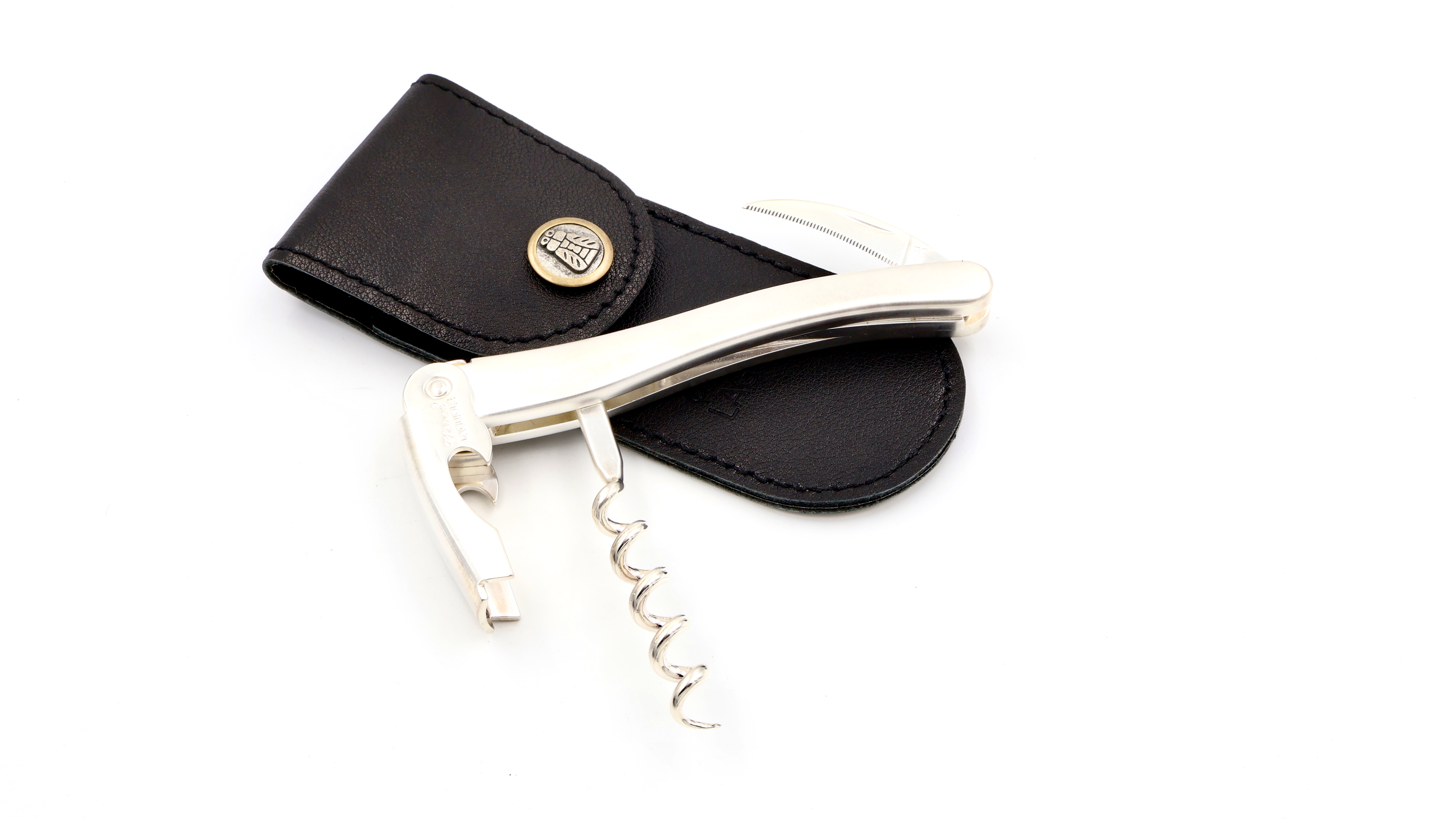 Château Laguiole wine opener CLASSIC silver plated mat