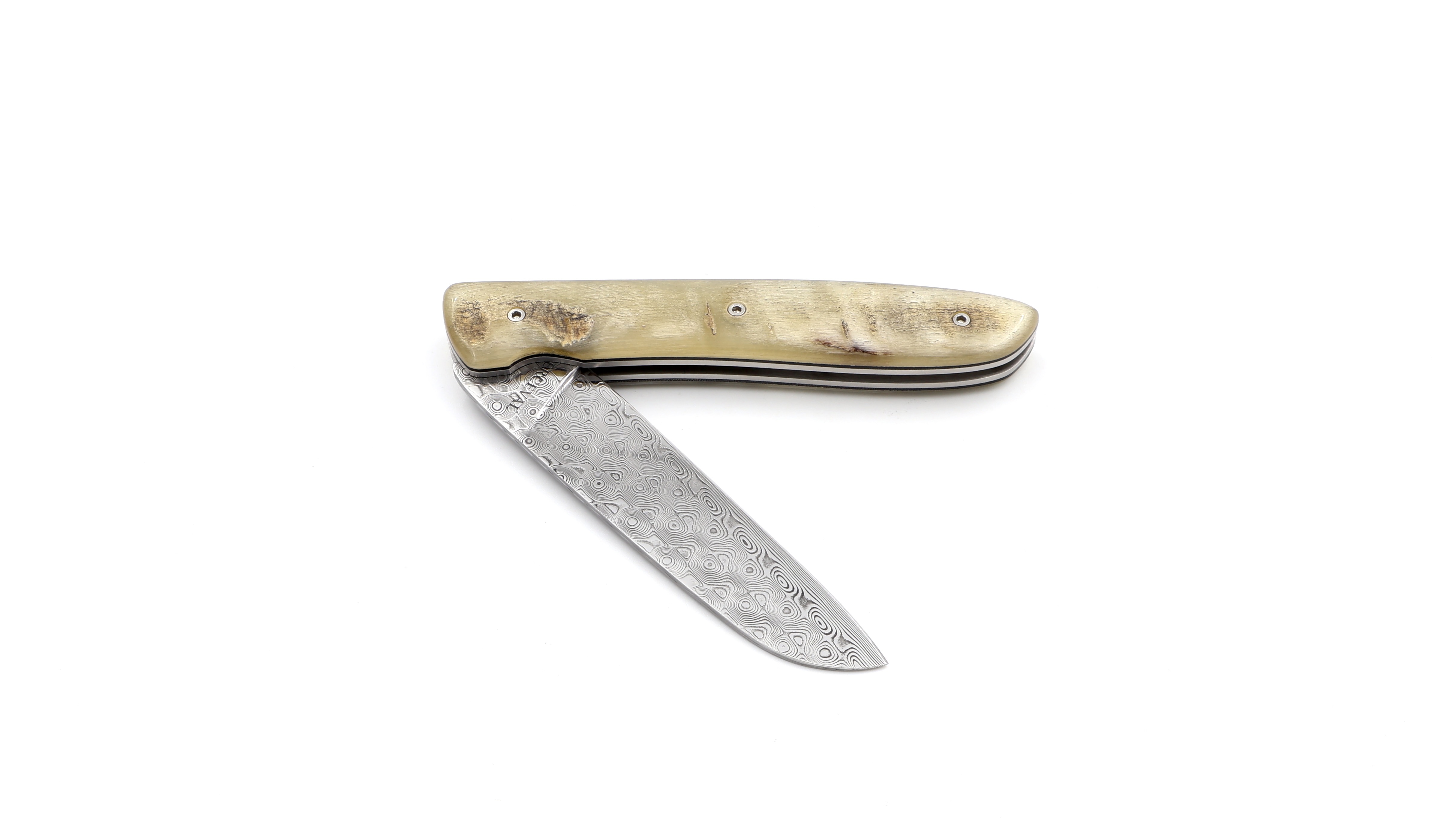 PERCEVAL L08 damascus Ram horn light