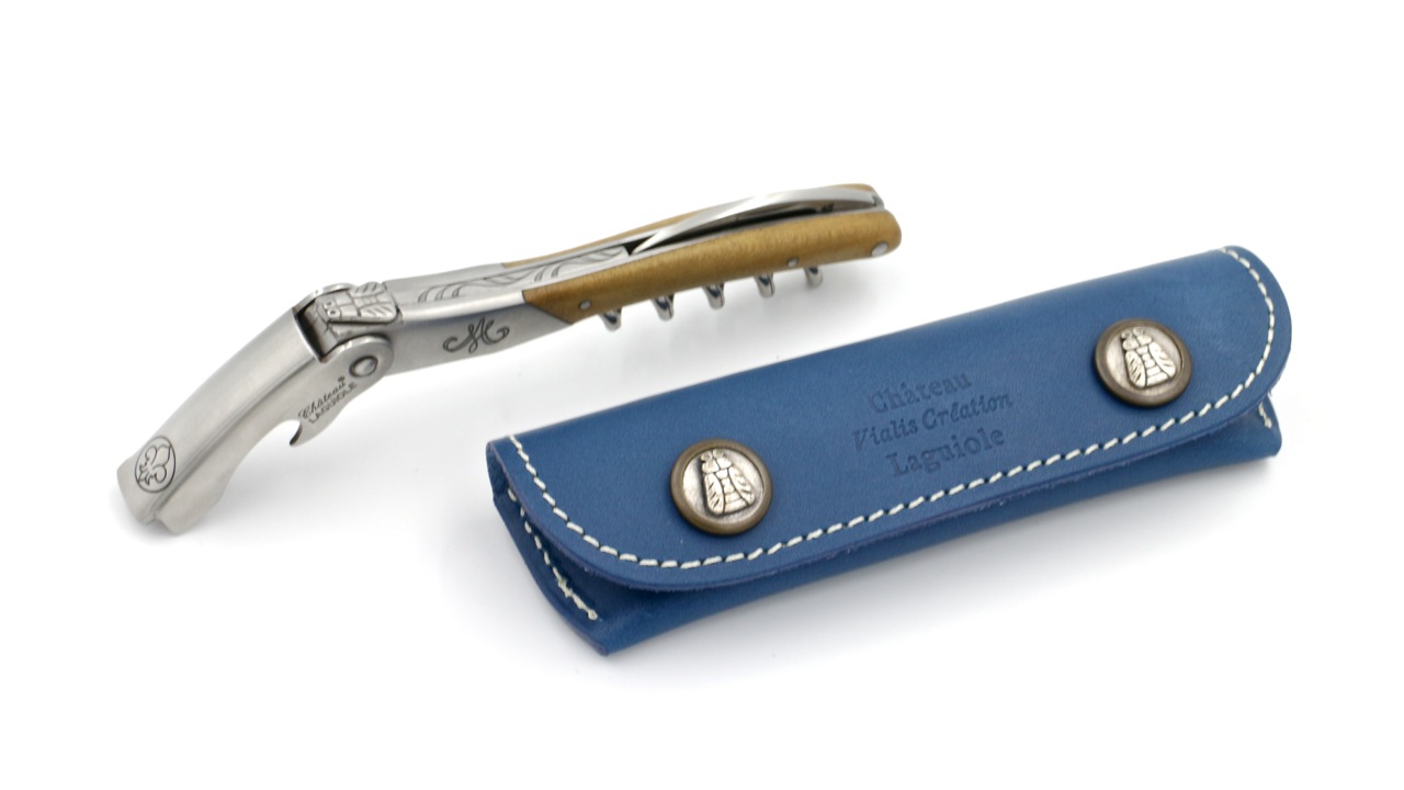 CLVE3030-2 Château Laguiole GRAND CRU Sommeliermesser Versailles Tulpenbaum Holz
