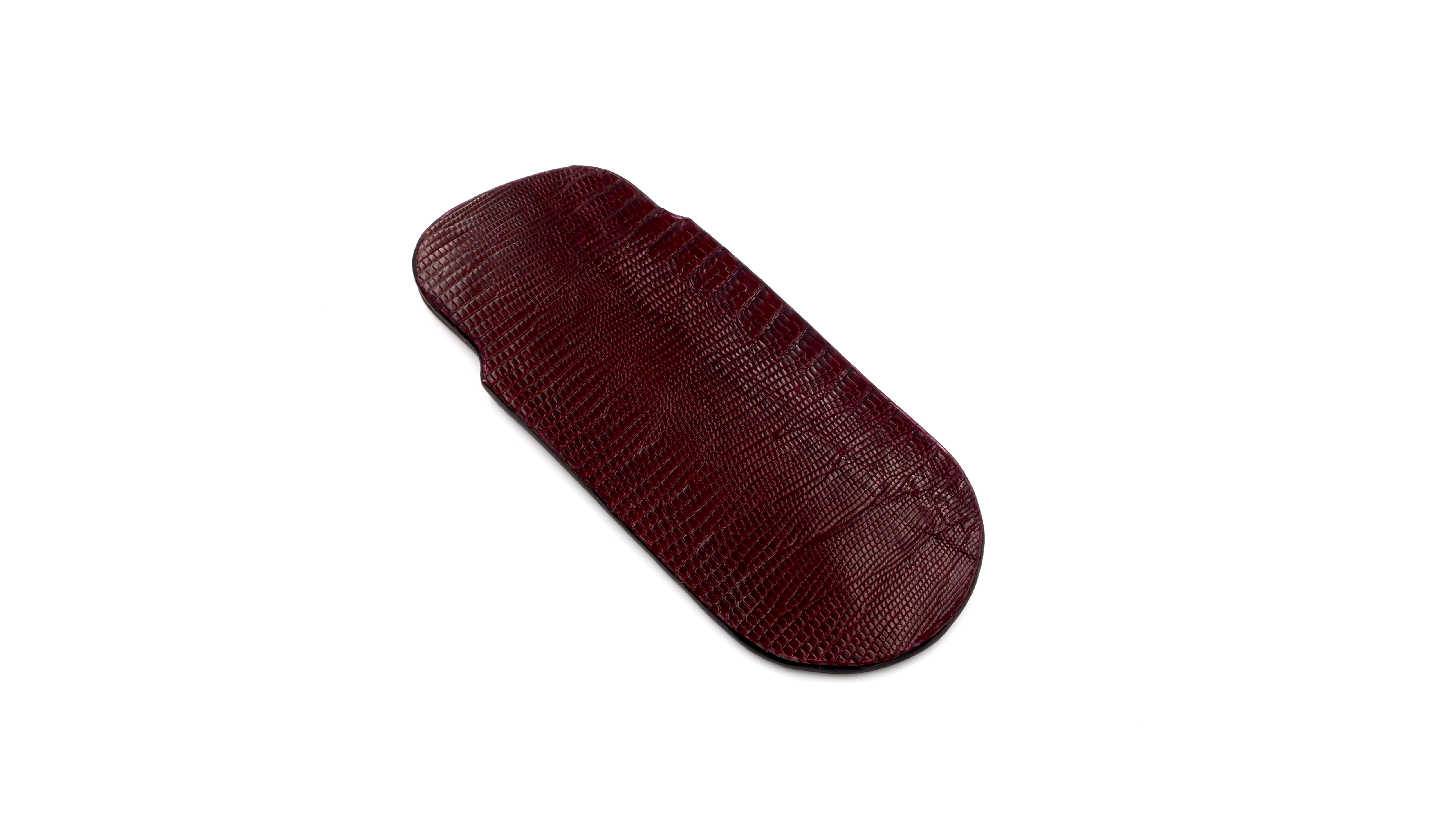 Atelier N°7 Stecketui Echsenleder dunkel bordeauxrot 14,5 cm    