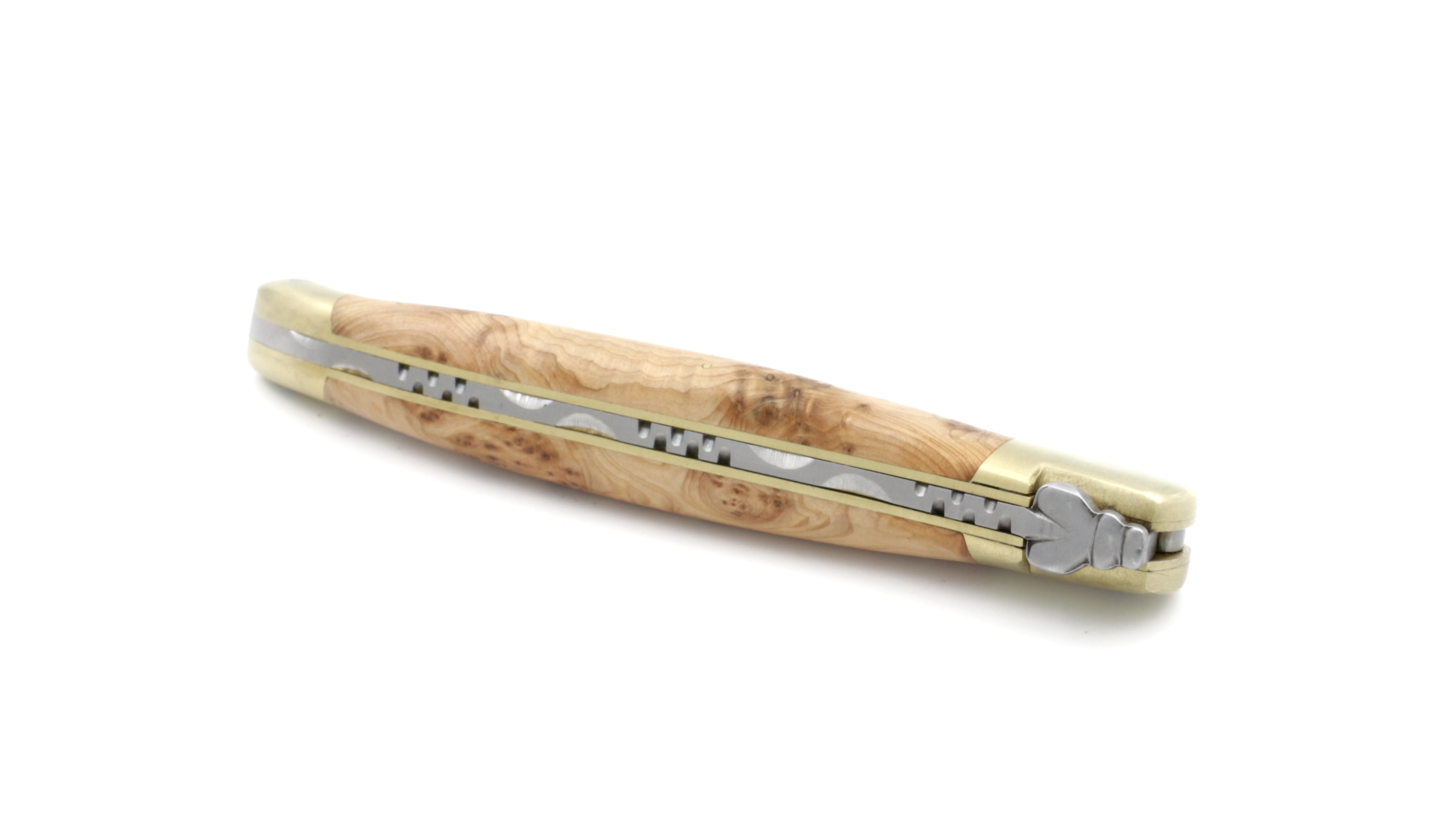 Laguiole en Aubrac Wacholder Messingbacken matt 12 cm