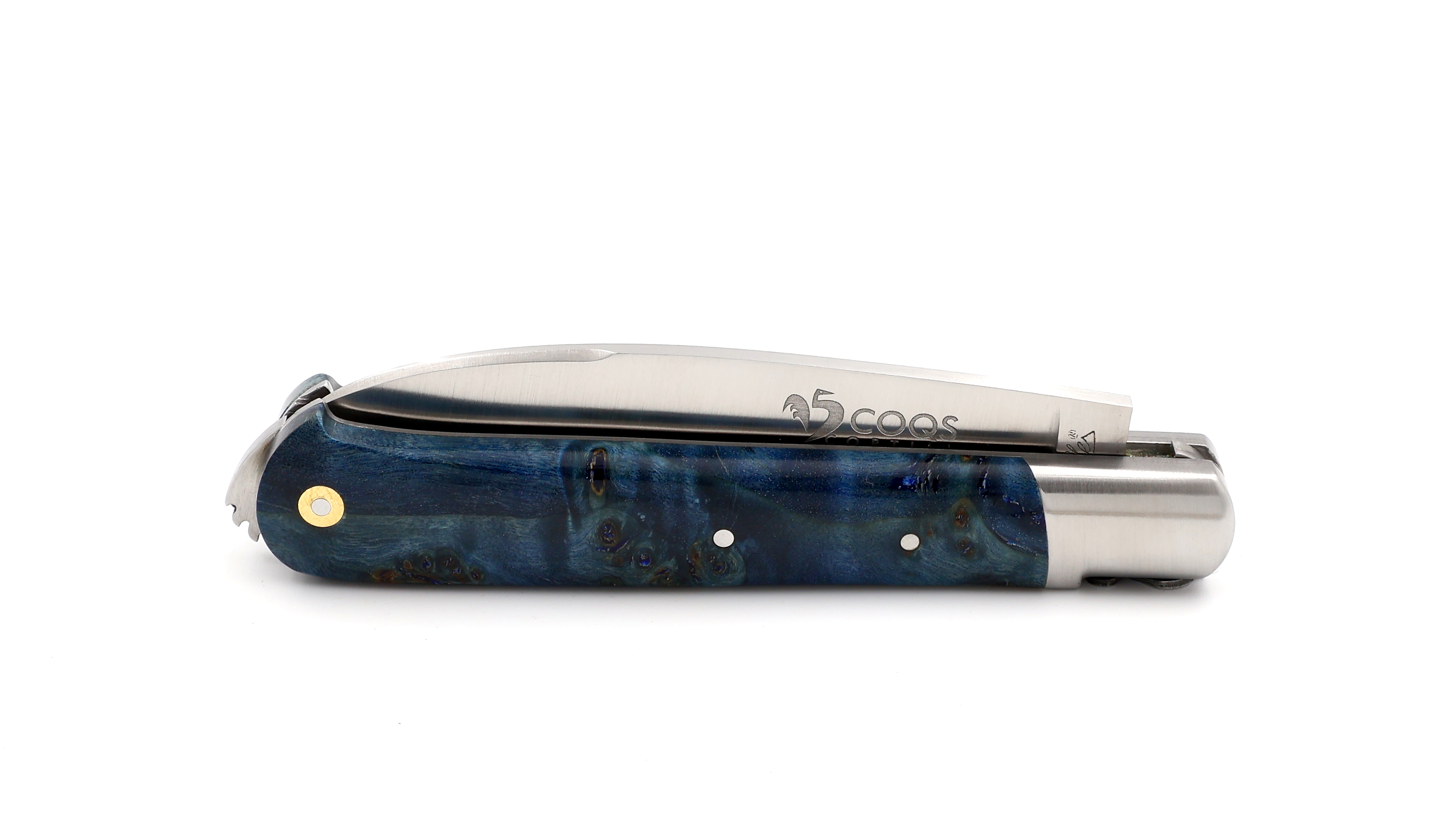 Fontenille Pataud 5 Coqs knife poplar burlwood