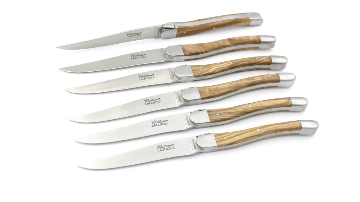 Château Laguiole Laguiole Steakmesser Olive Set 6-tlg.