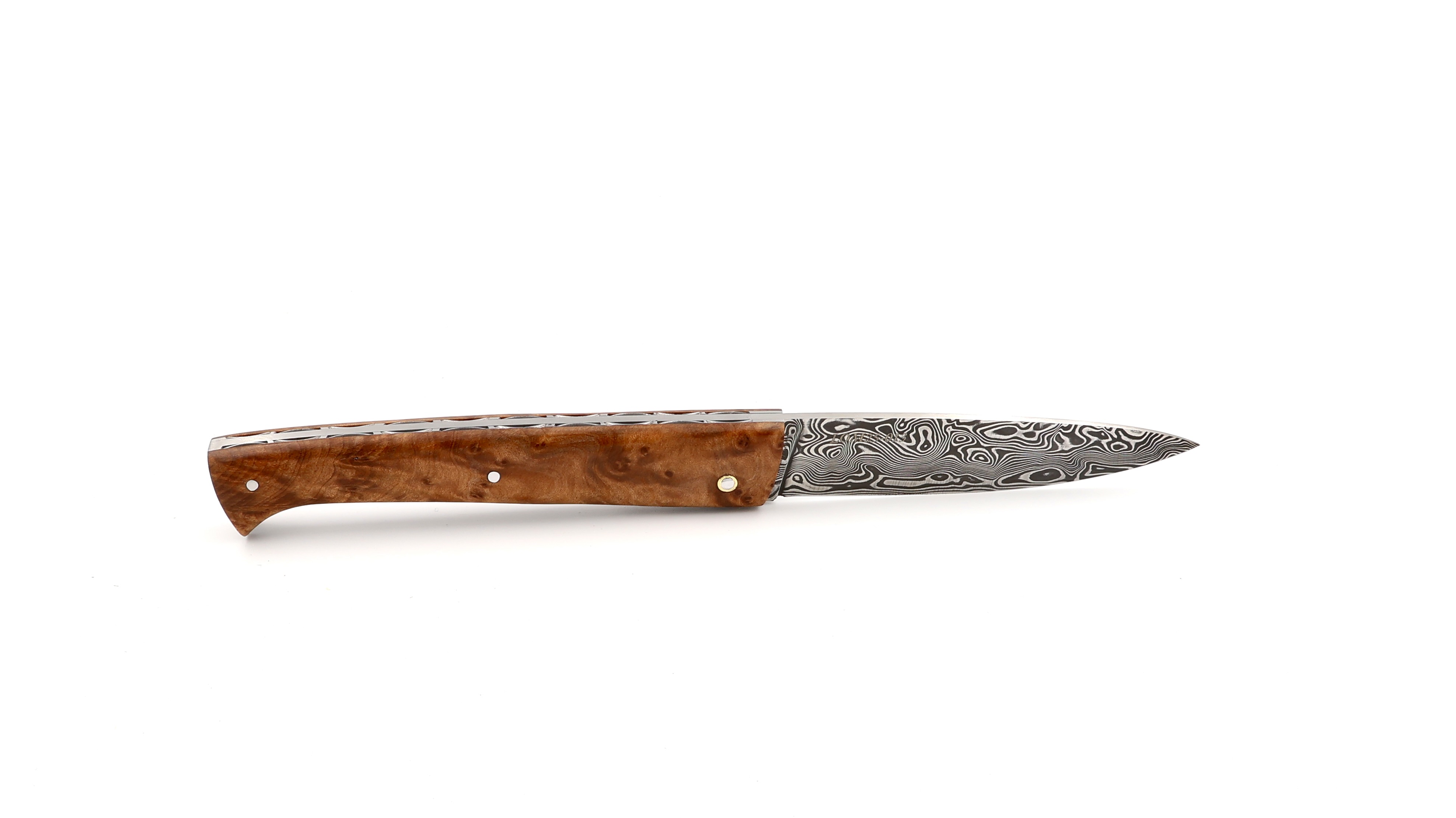 Fontenille Pataud Le LOMBARD thuya burlwood stainless Vinland damascus