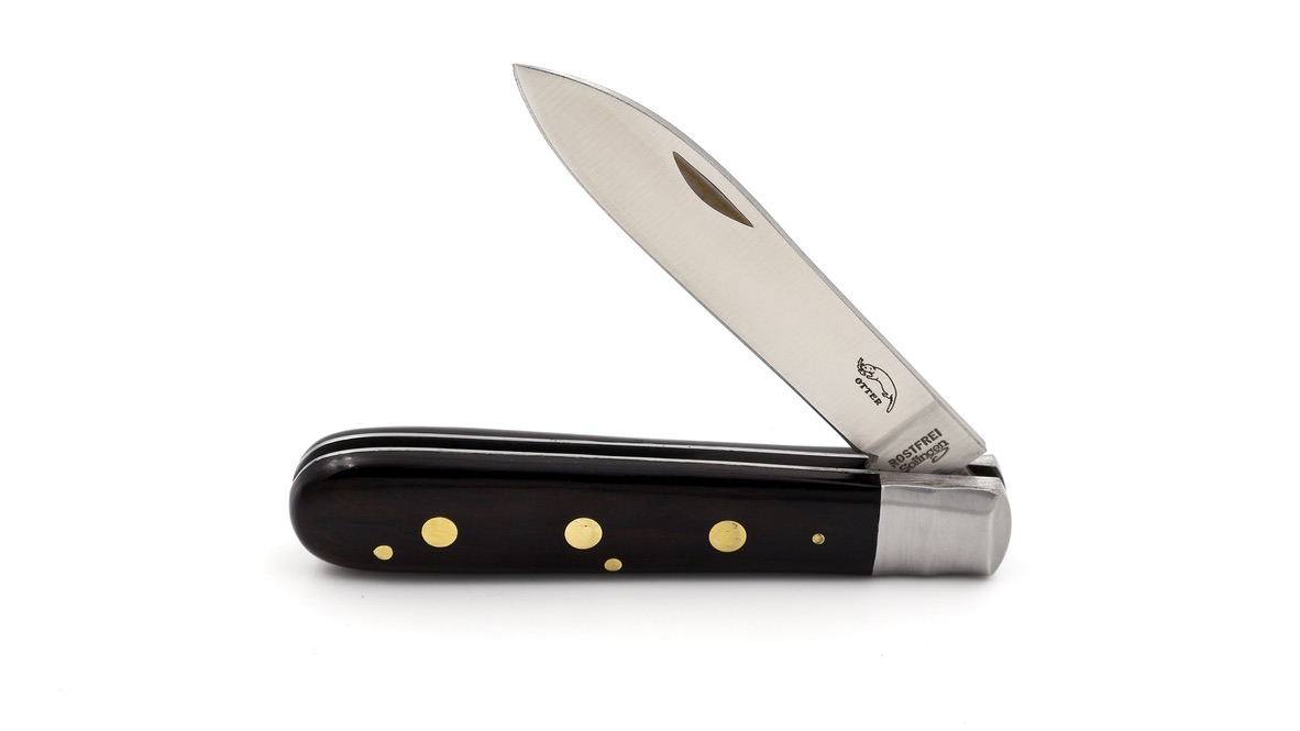 OTTER Taschenmesser Drei Nieten Grenadill rostfrei