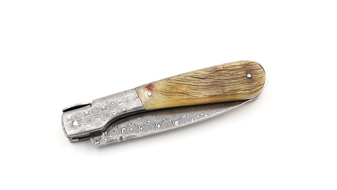Fontenille Pataud SPERONE Damast Widderhorn Damastbacken 12 cm  Fontenille Pataud SPERONE Damast Widderhorn Damastbacken 12 cm