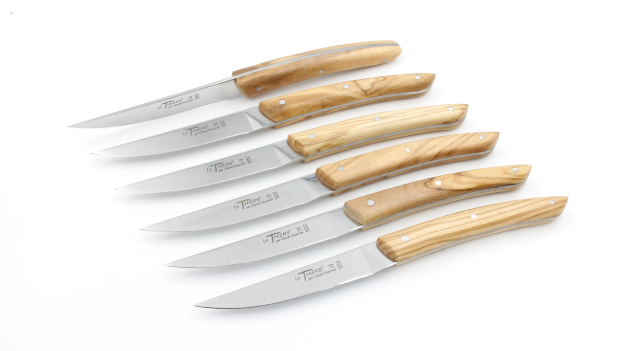 Claude Dozorme Thiers Steakmesser Set 6-tlg. Olive