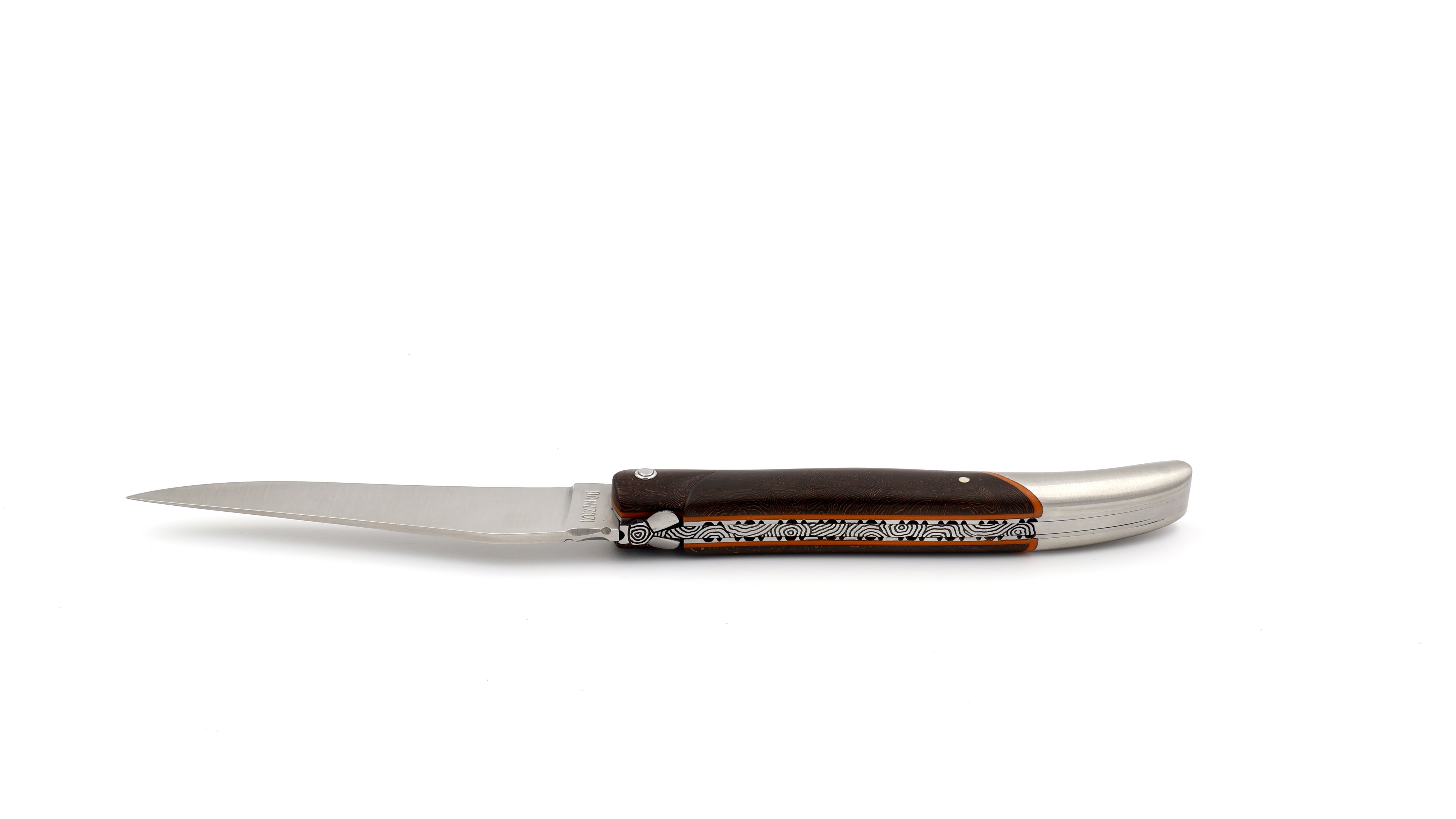 Laguiole en Aubrac Laguiole knife Carbonfiber Space Coral 