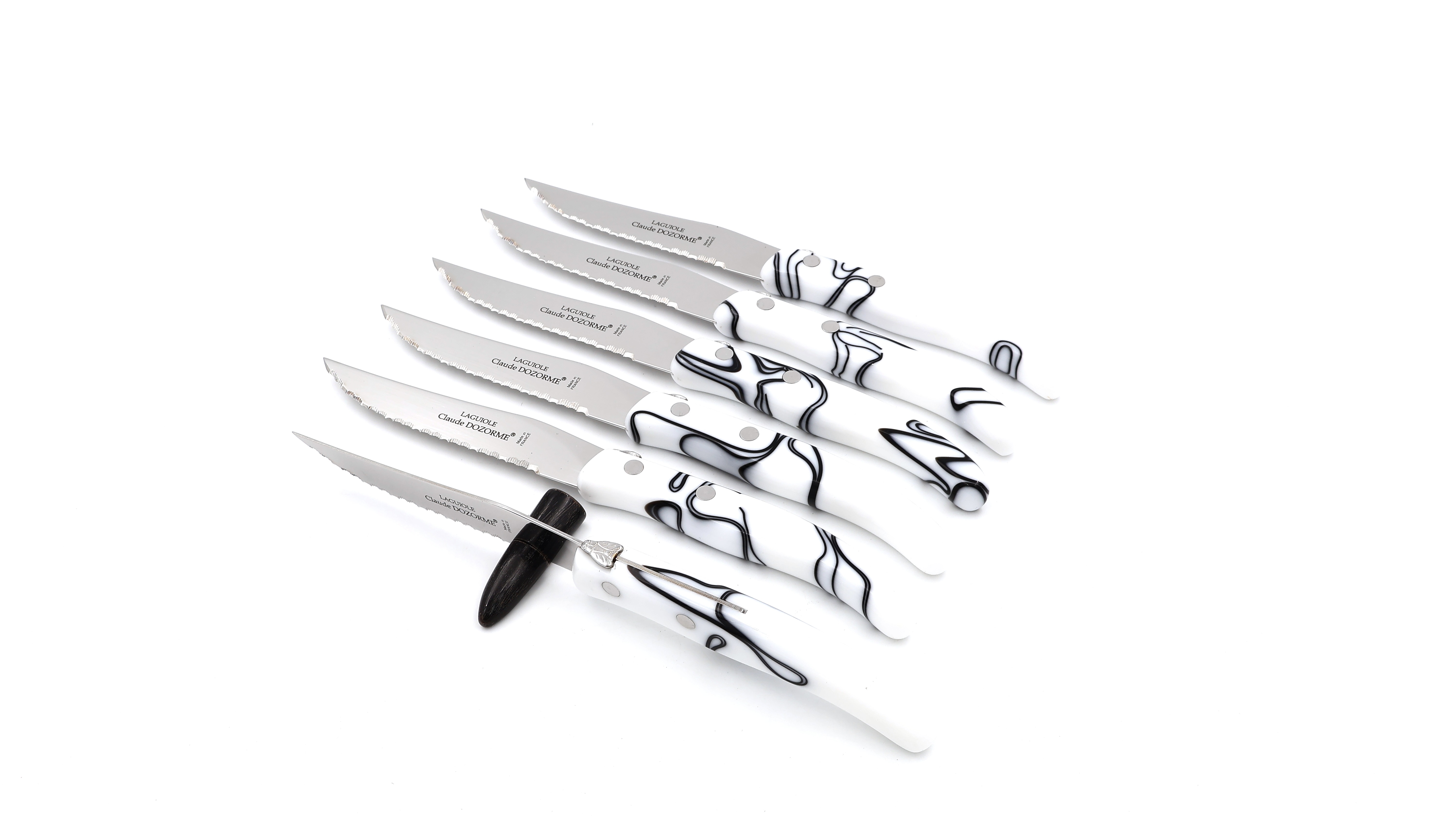 Claude DOZORME BERLINGOT Laguiole Steakmesser Set 6-tlg. 