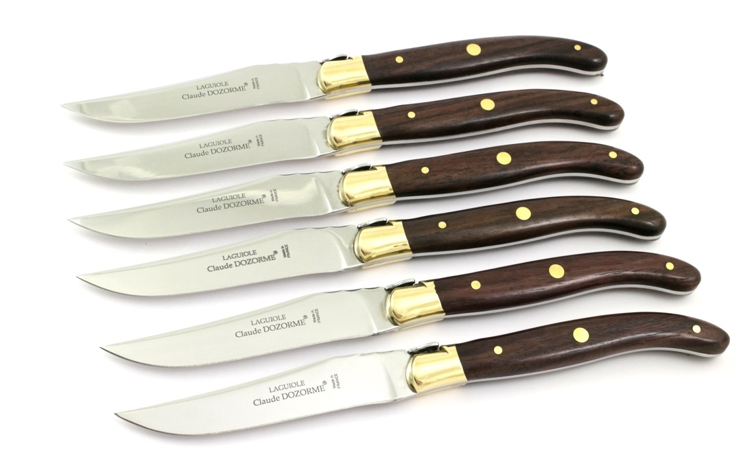 Claude DOZORME Laguiole steak knives set of 6 vallerina