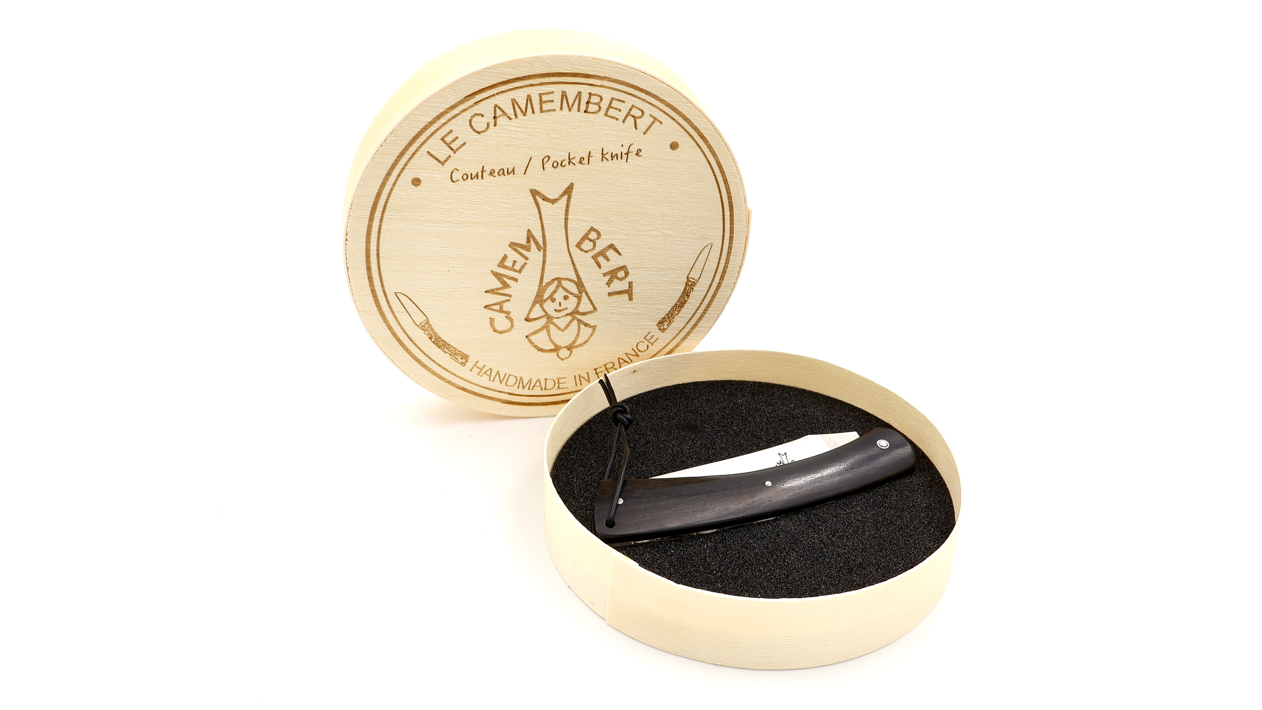 Laguiole en Aubrac Le CAMEMBERT guillochiert Ebenholz
