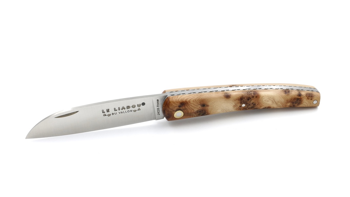 15E94507-0CCB-48BA-AB7C-01825694F831_1_105_cJSky9nmMycQpk Liadou du Vallon® PETIT Winzermesser Wacholder guillochiert 10,5 cm