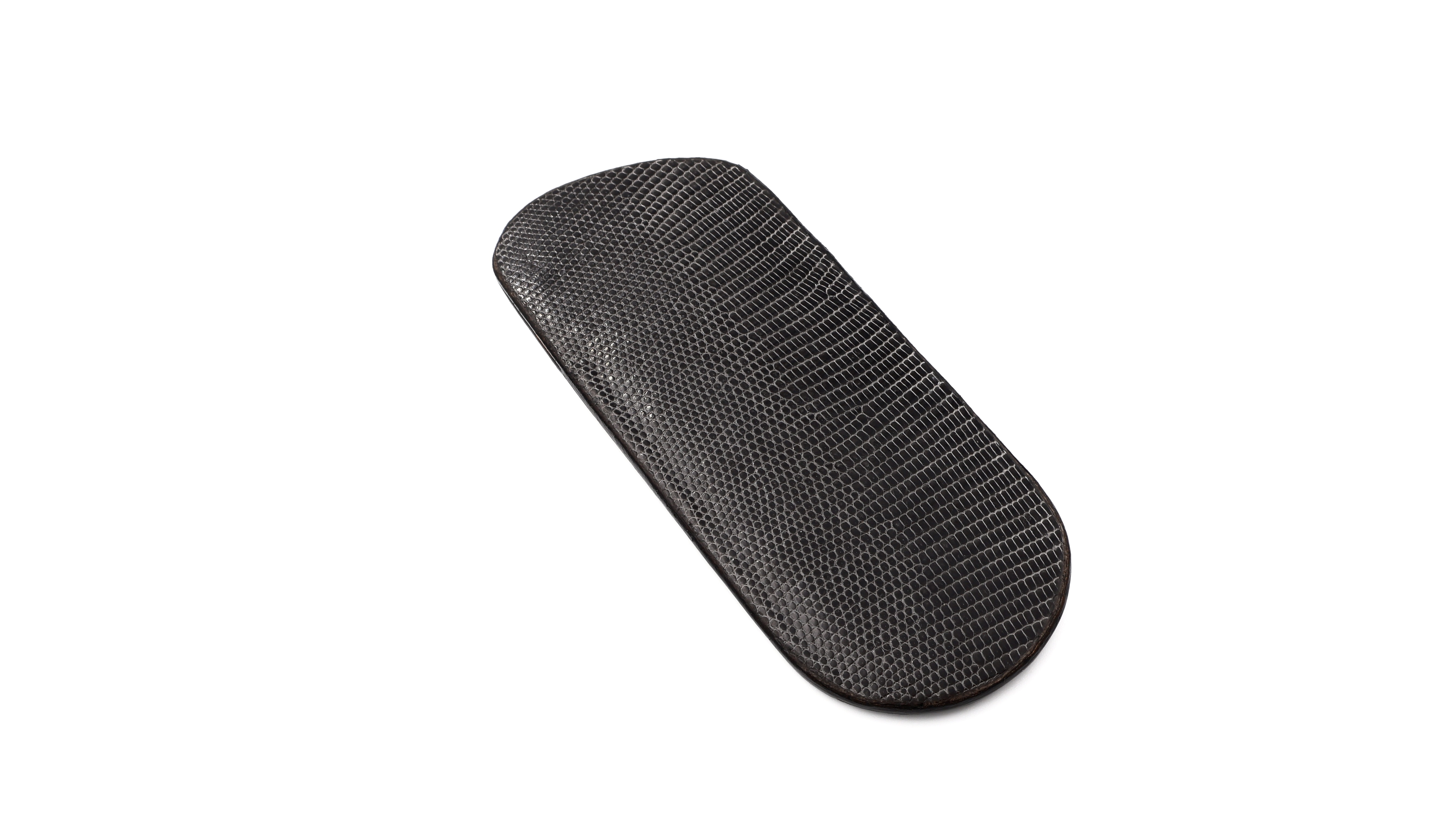 Atelier N°7 Stecketui Echsenleder dunkelgrau 14 cm     