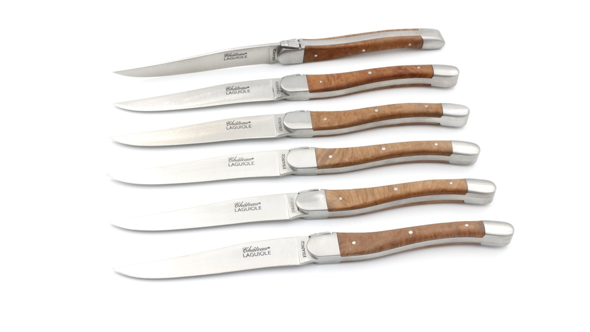 Château Laguiole SIGNATURE Steakmesser Bruyère Set 6-tlg.