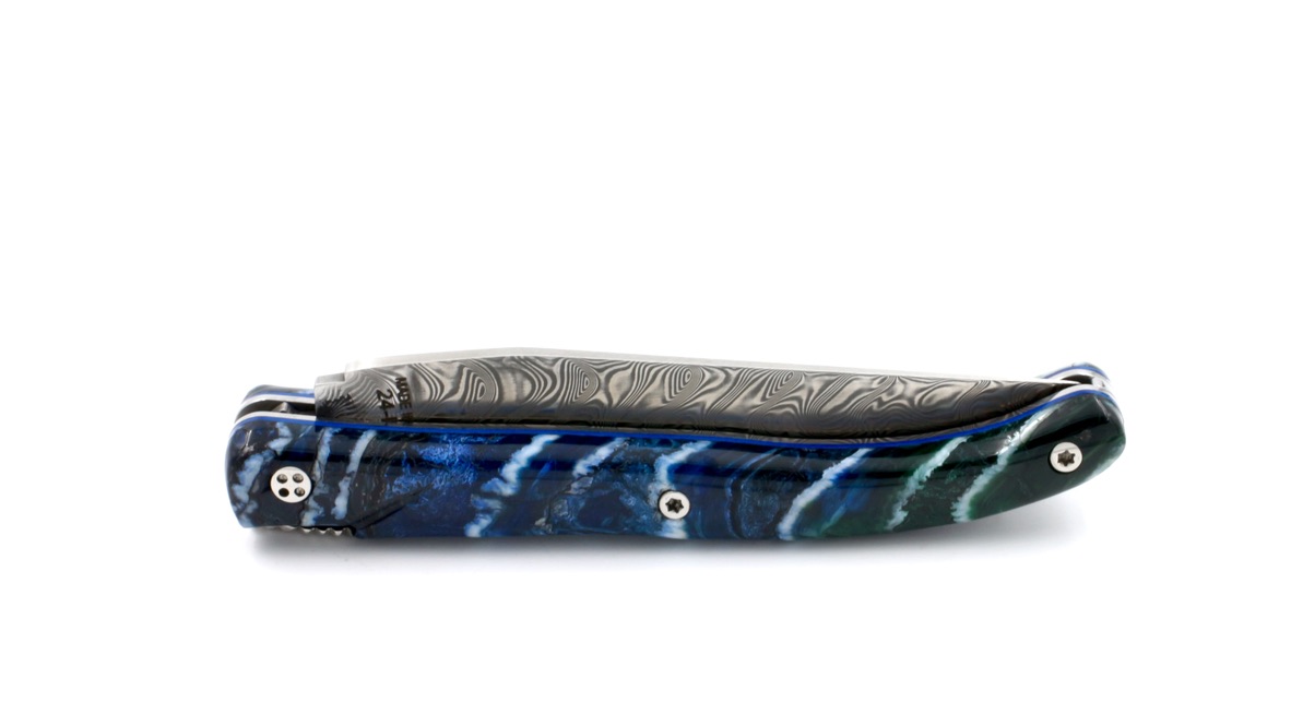 Claude DOZORME Laguiole LUX mammoth tooth full handle 12 cm damascus Claude DOZORME Laguiole LUX mammoth tooth full handle 12 cm damascus