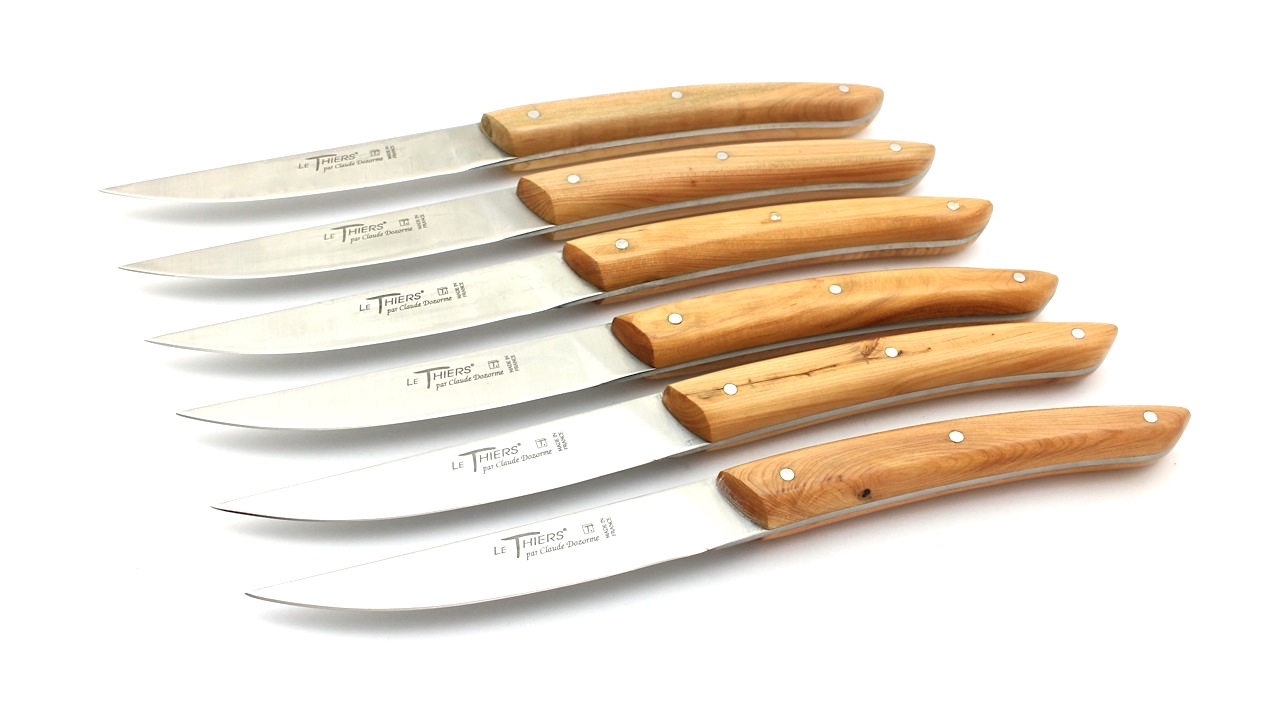 Claude DOZORME Thiers steakknives juniper set of six