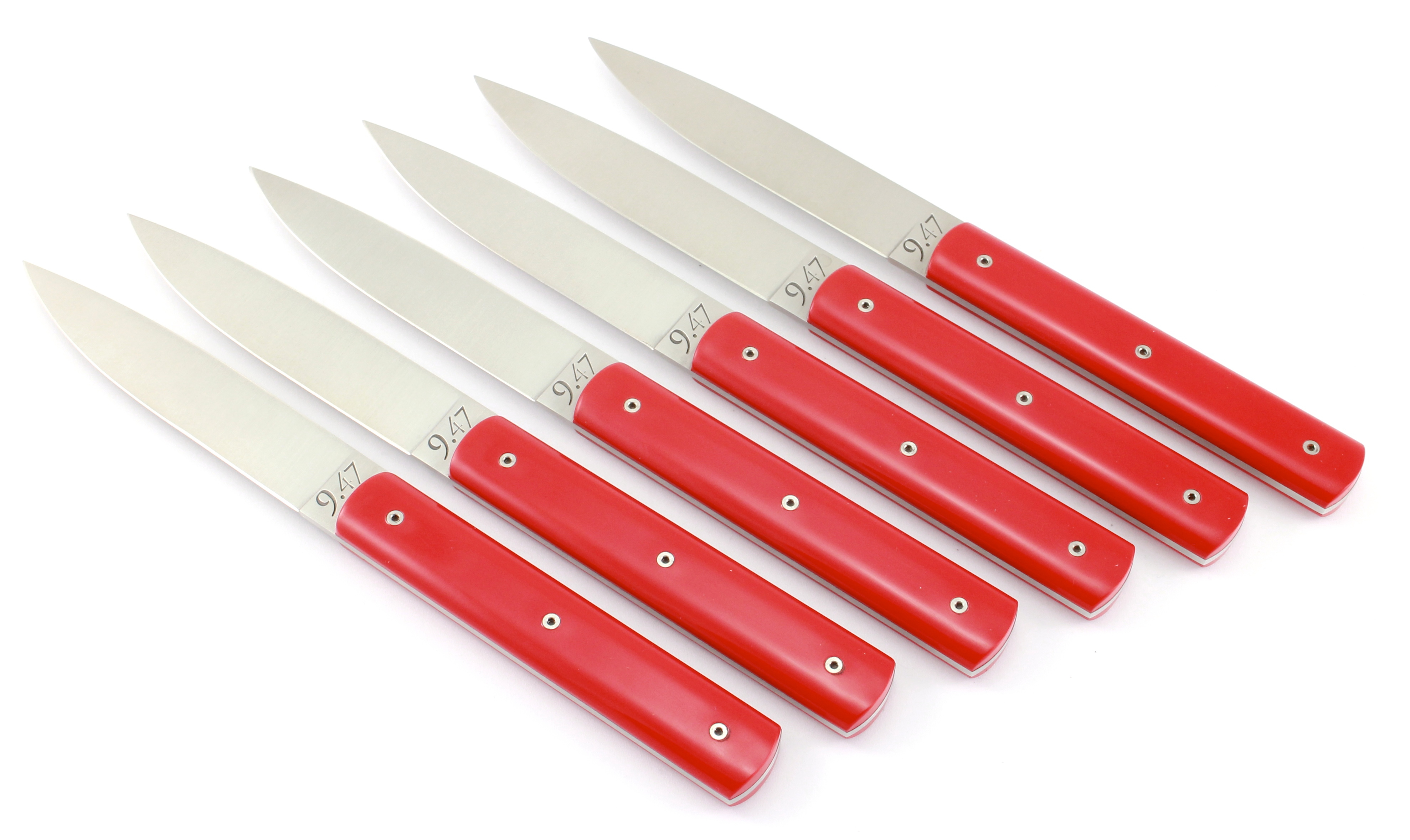 PERCEVAL 9.47 Steakmesser POM rot Set 6-tlg.