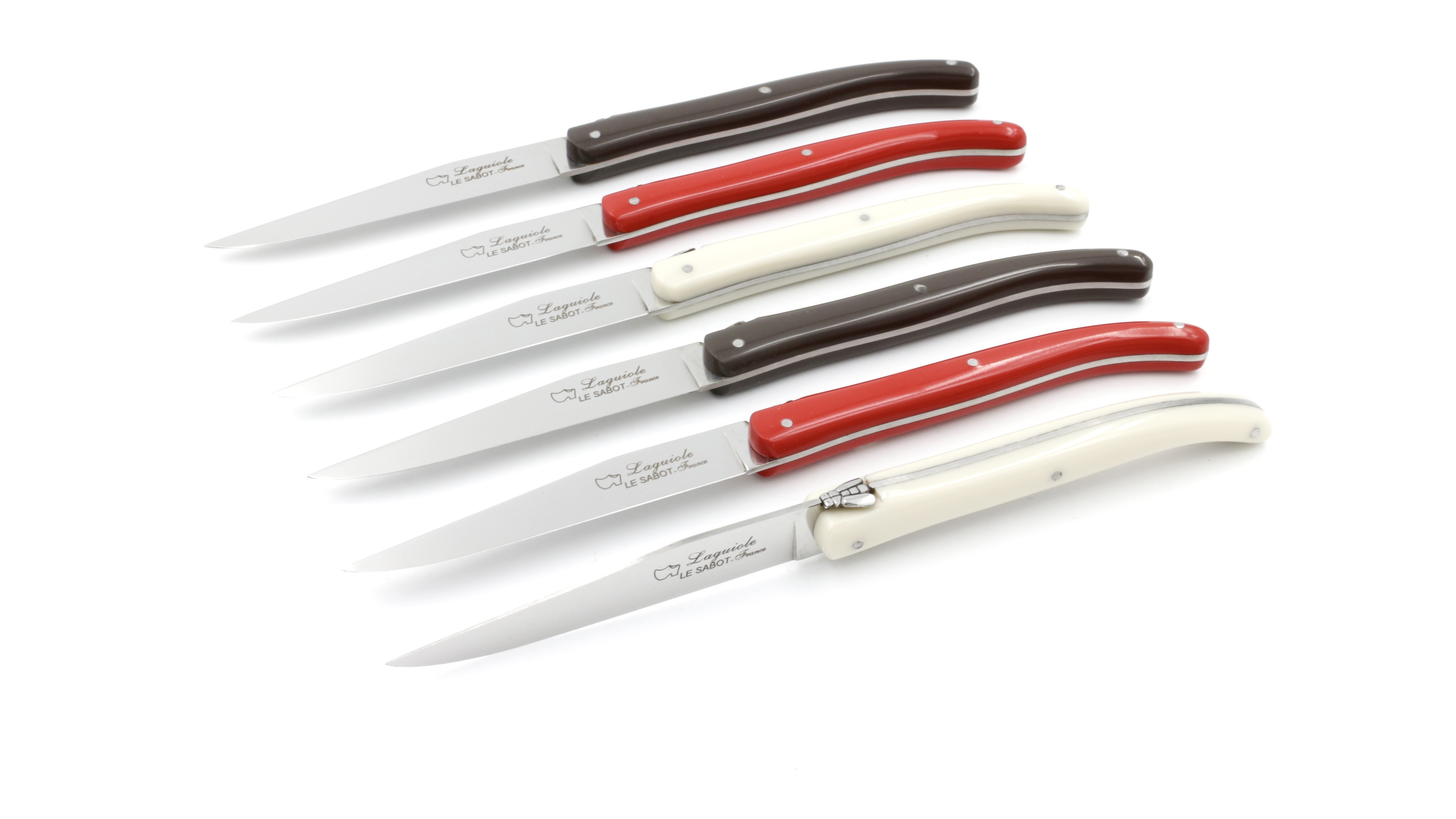 AU SABOT Laguiole Steakmesser Set 6-teilig POM