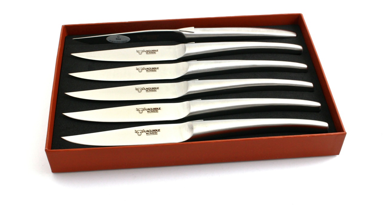 Laguiole en Aubrac Edelstahl Laguiole Steakmesser Set 6-tlg.