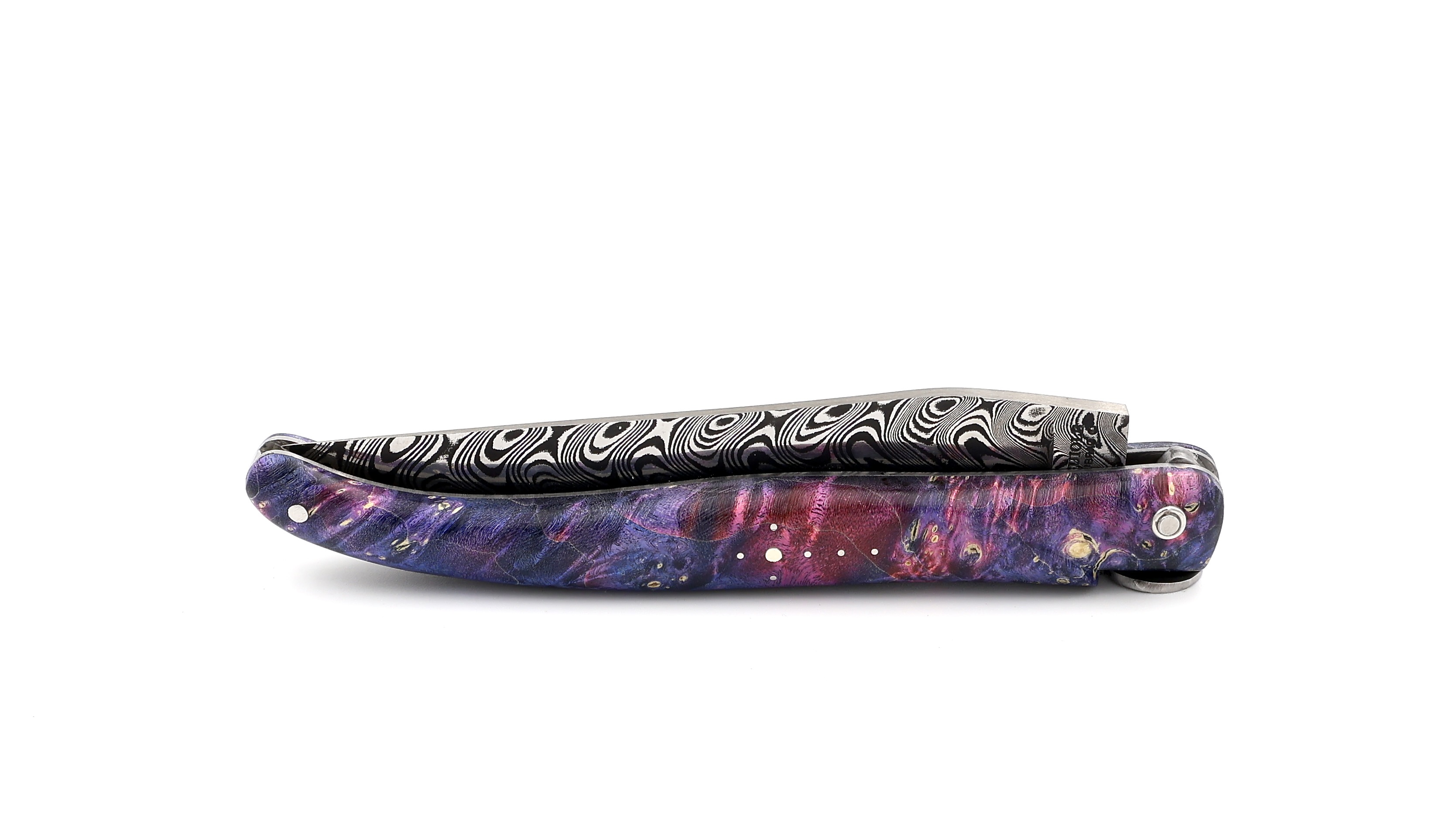 Laguiole en Aubrac Biene ERDE Holunder Wurzelholz DSC® Carbon Damastklinge 12 cm       Kopie