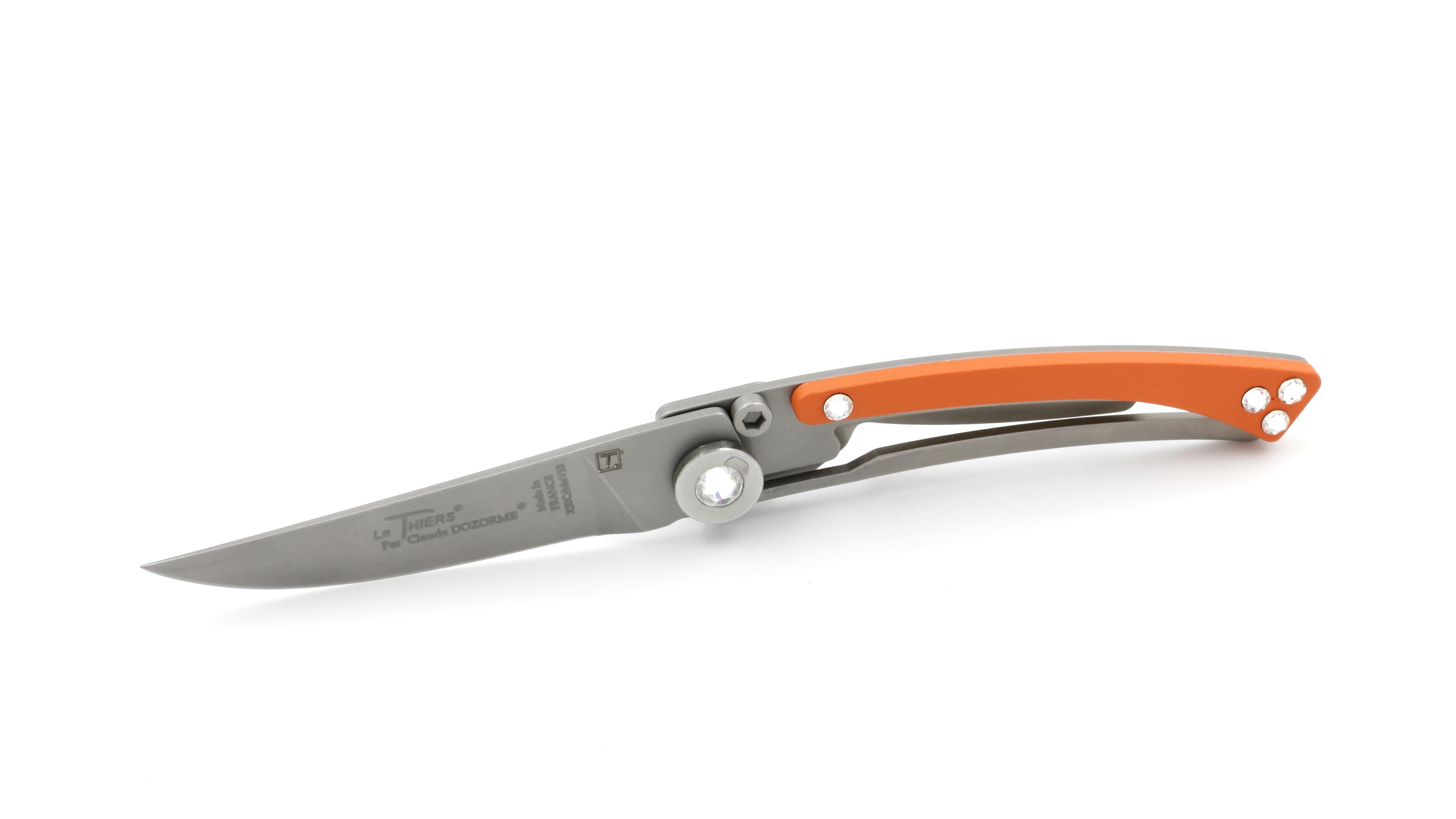 Claude DOZORME Thiers Liner Lock PETIT Swarowski orange