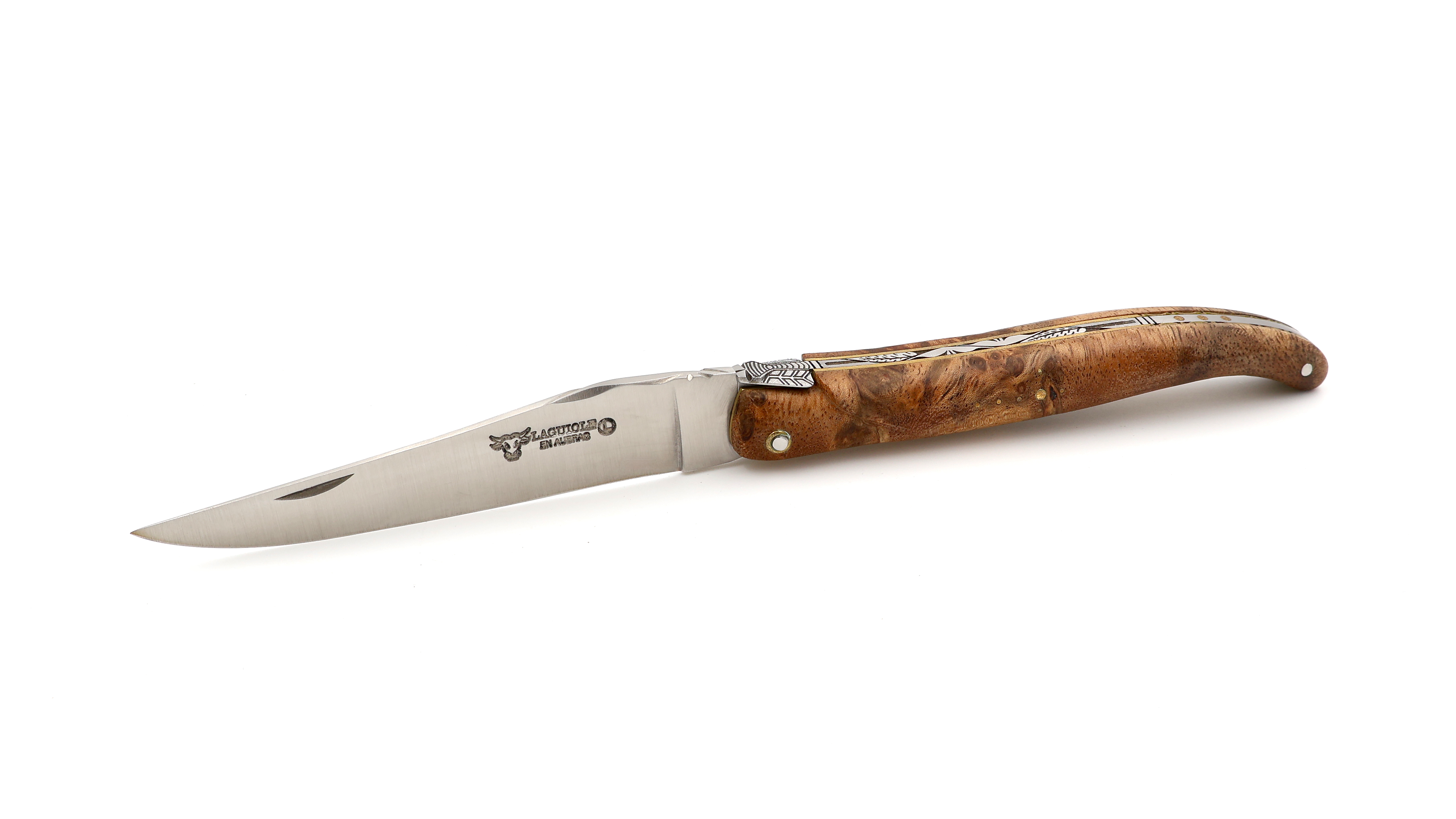 Laguiole en Aubrac Meisterstück Albizia-Wurzelholz 12 cm