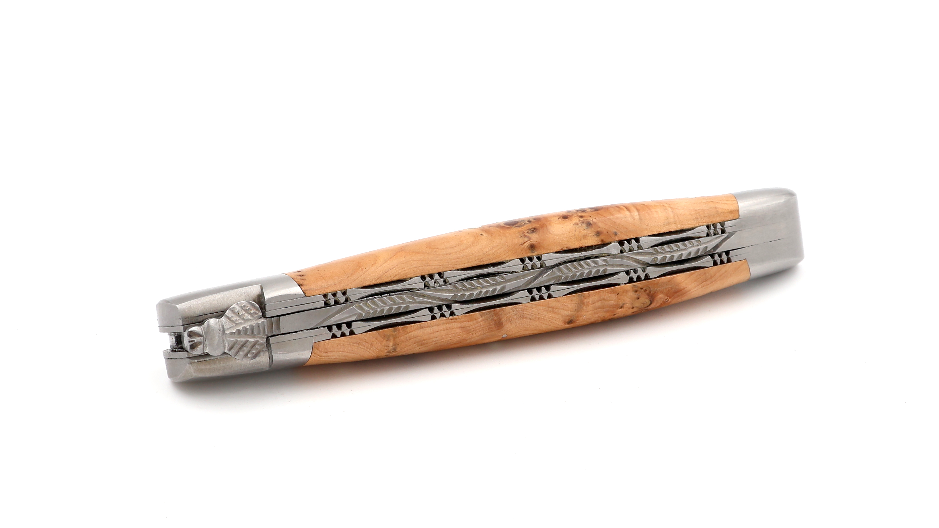 Laguiole en Aubrac DSC® Rosendamast Wacholder Doppelplatine 12 cm