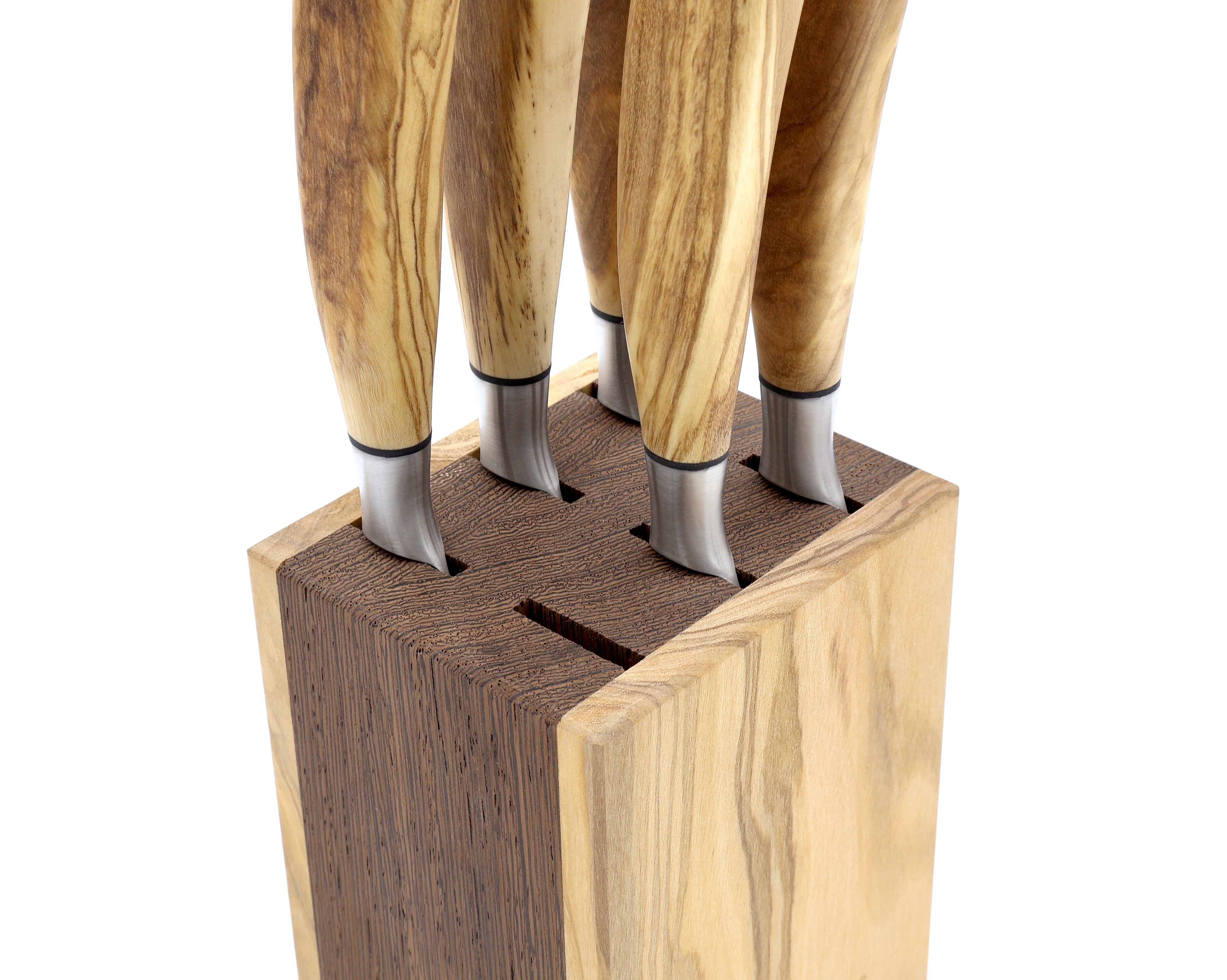 Saladini Messerblock CUBO Wenge/Olive 