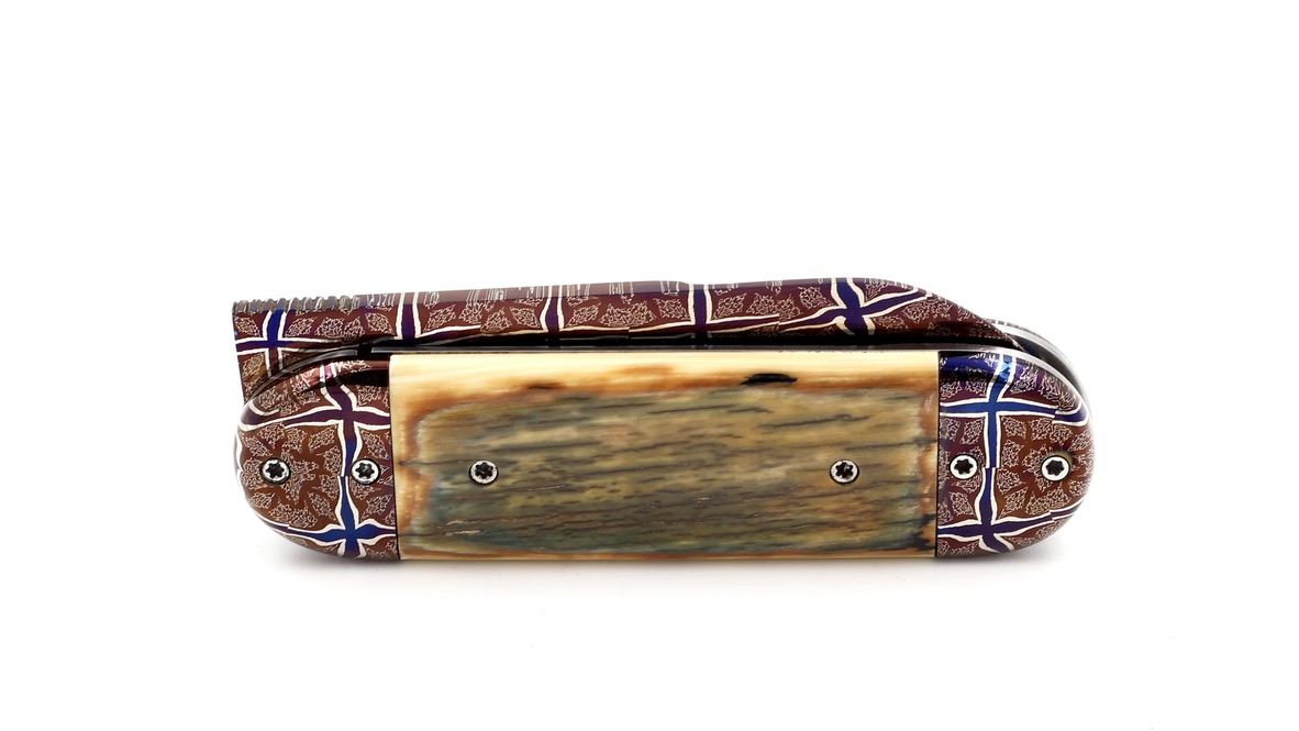 Philippe Soeuvre le BULL mammoth ivory damaskus blade 