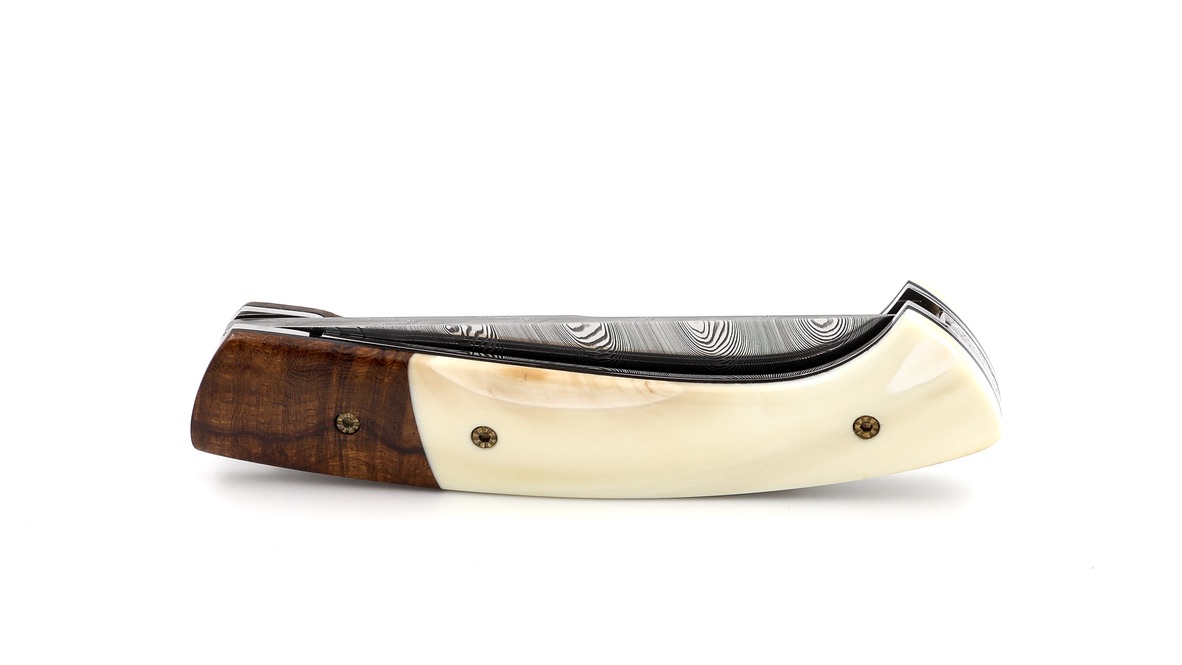 MANU LAPLACE 1515 ironwood/warthog ivory damascus blade