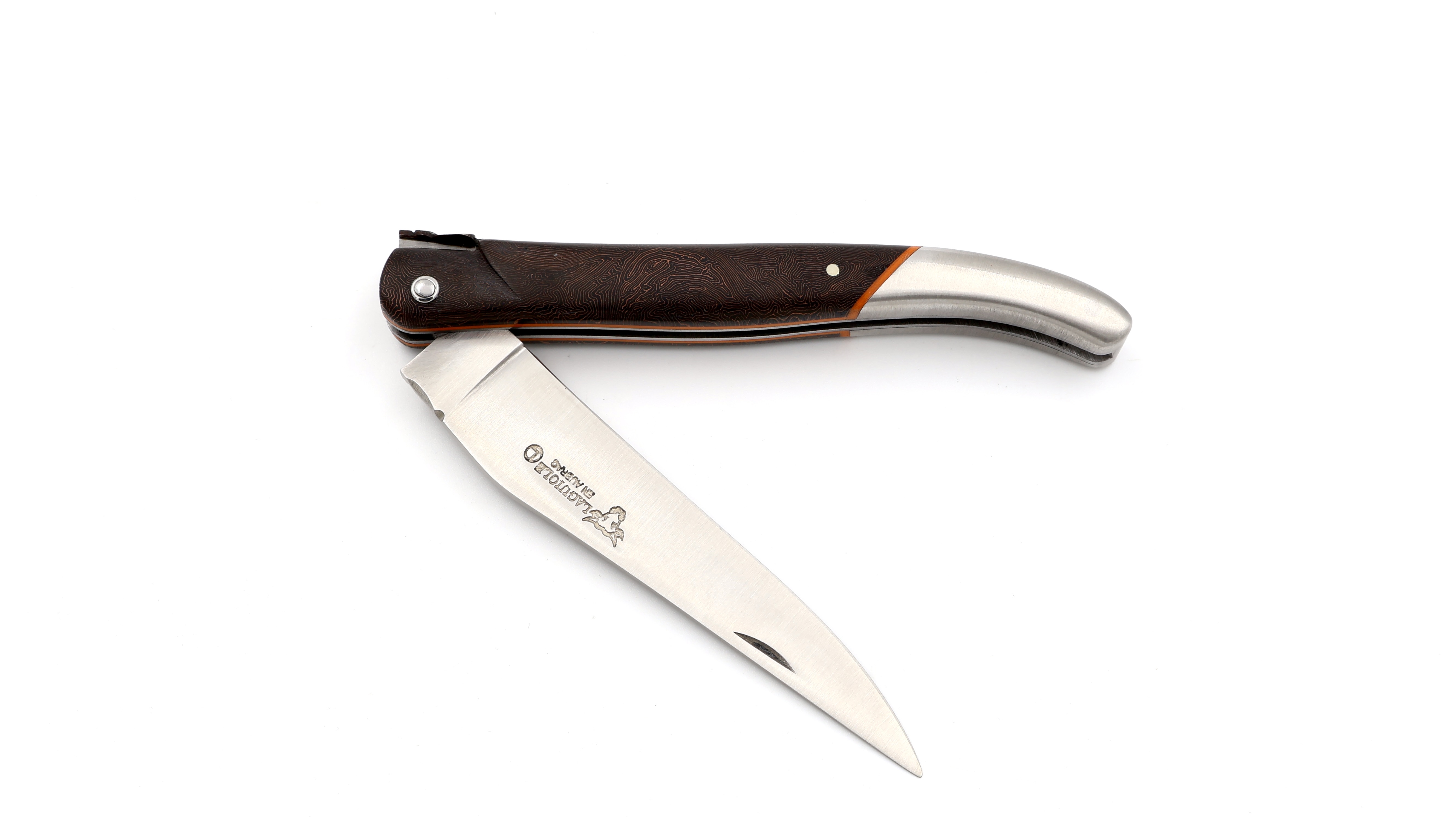 Laguiole en Aubrac Laguiole knife Carbonfiber Space Coral 