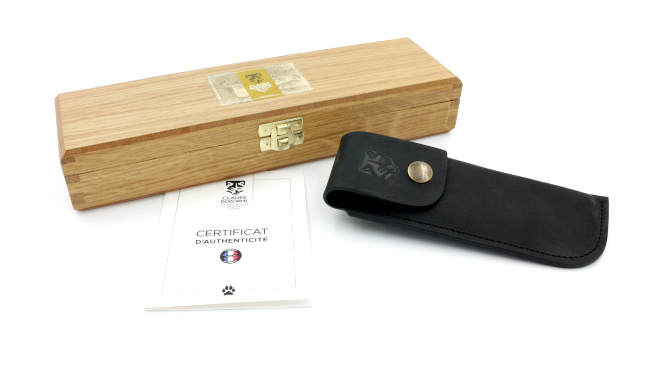 EOK-Ausstattung Claude DOZORME EOK hunting knife Nid d'Abeille poplarburl wood