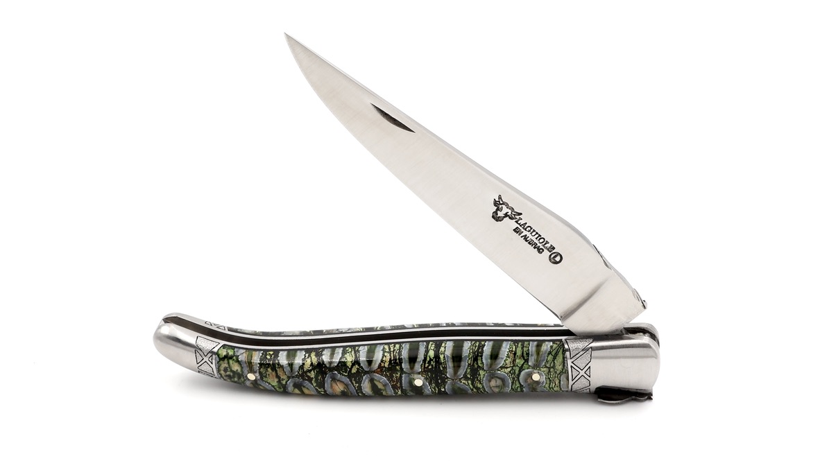 Meisterstück Laguiole en Aubrac Mammut-Backenzahn  grün 12 cm   