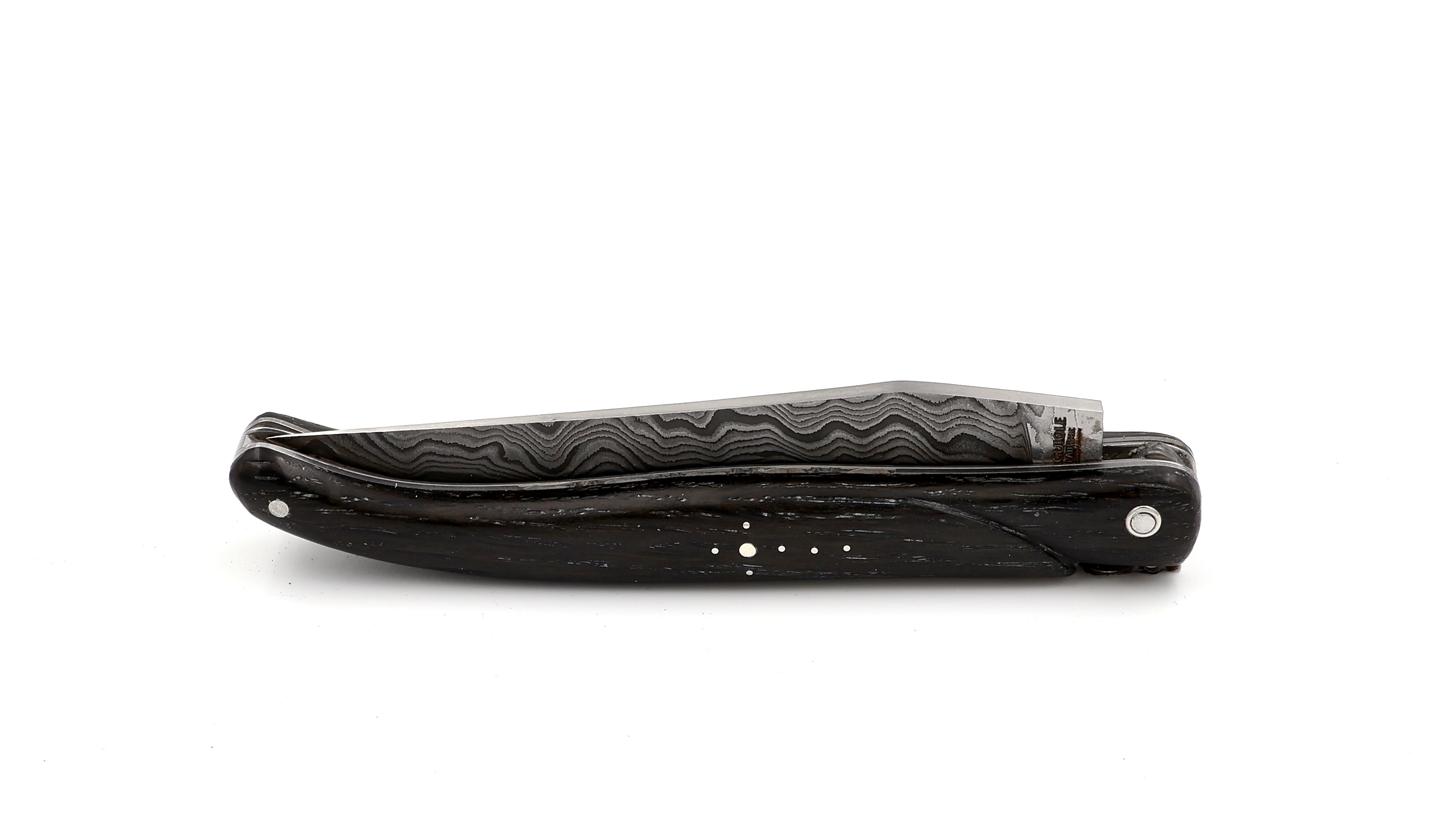 Laguiole en Aubrac double plates knife bogwood full handle 12 cm