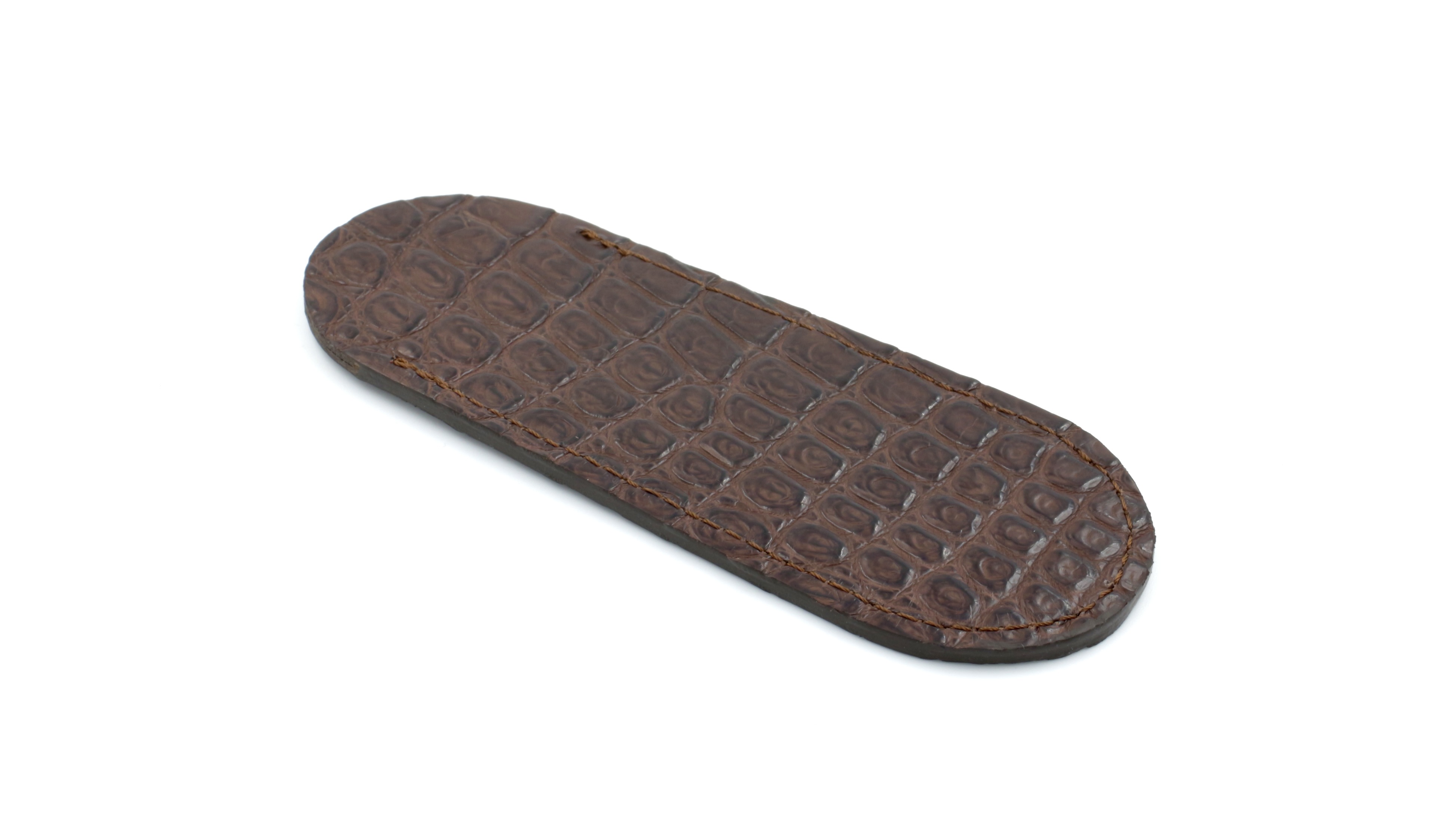 83A29443-CBD9-410E-BBD5-0C58FB456066_1_201_a MAX CAPDEBARTHES Stecketui POCHE Krokoleder dunkelbraun 12 cm