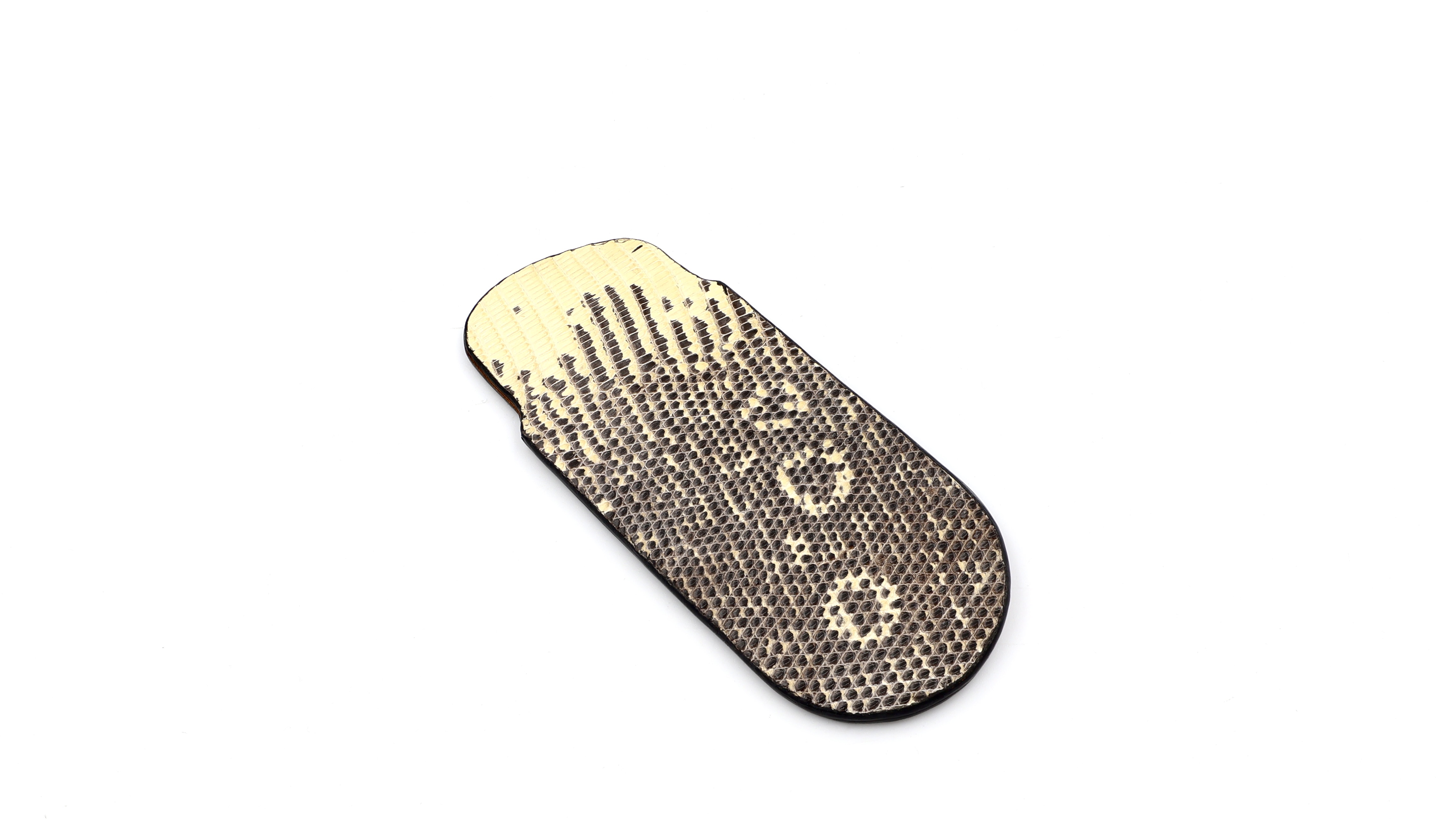 Atelier N°7 Stecketui Echsenleder beige braun 14,5 cm      