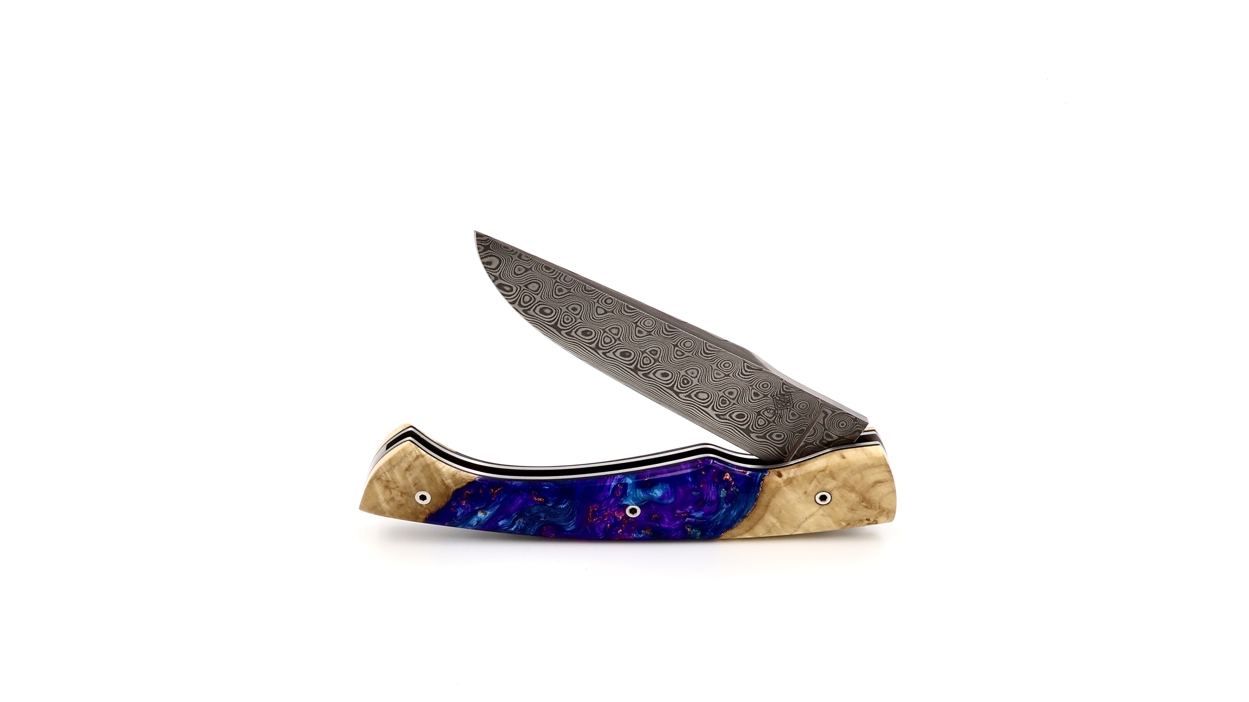 KLEOS folding knife LYKOS hybrid damascus blade