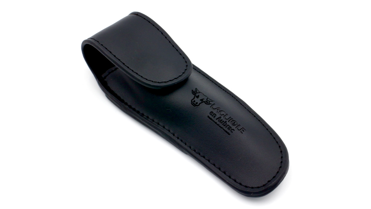 IMG_3014 LAGUIOLE en Aubrac MAYA Classic Laguiole Etui 12 cm Leder schwarz