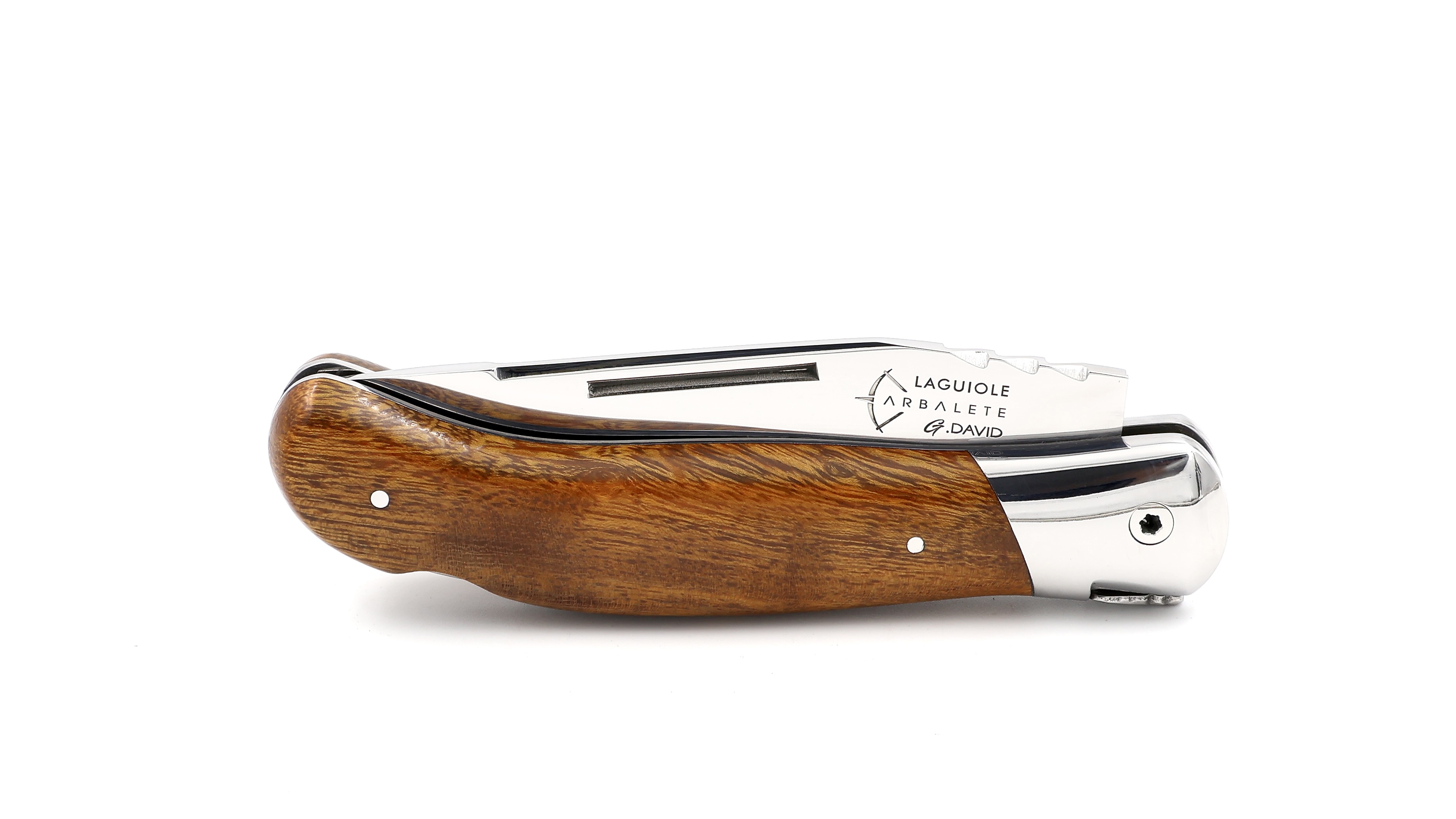 ARBALETE G. David  Laguiole Jagdmesser NATURE Wüsteneisenholz poliert 12 cm