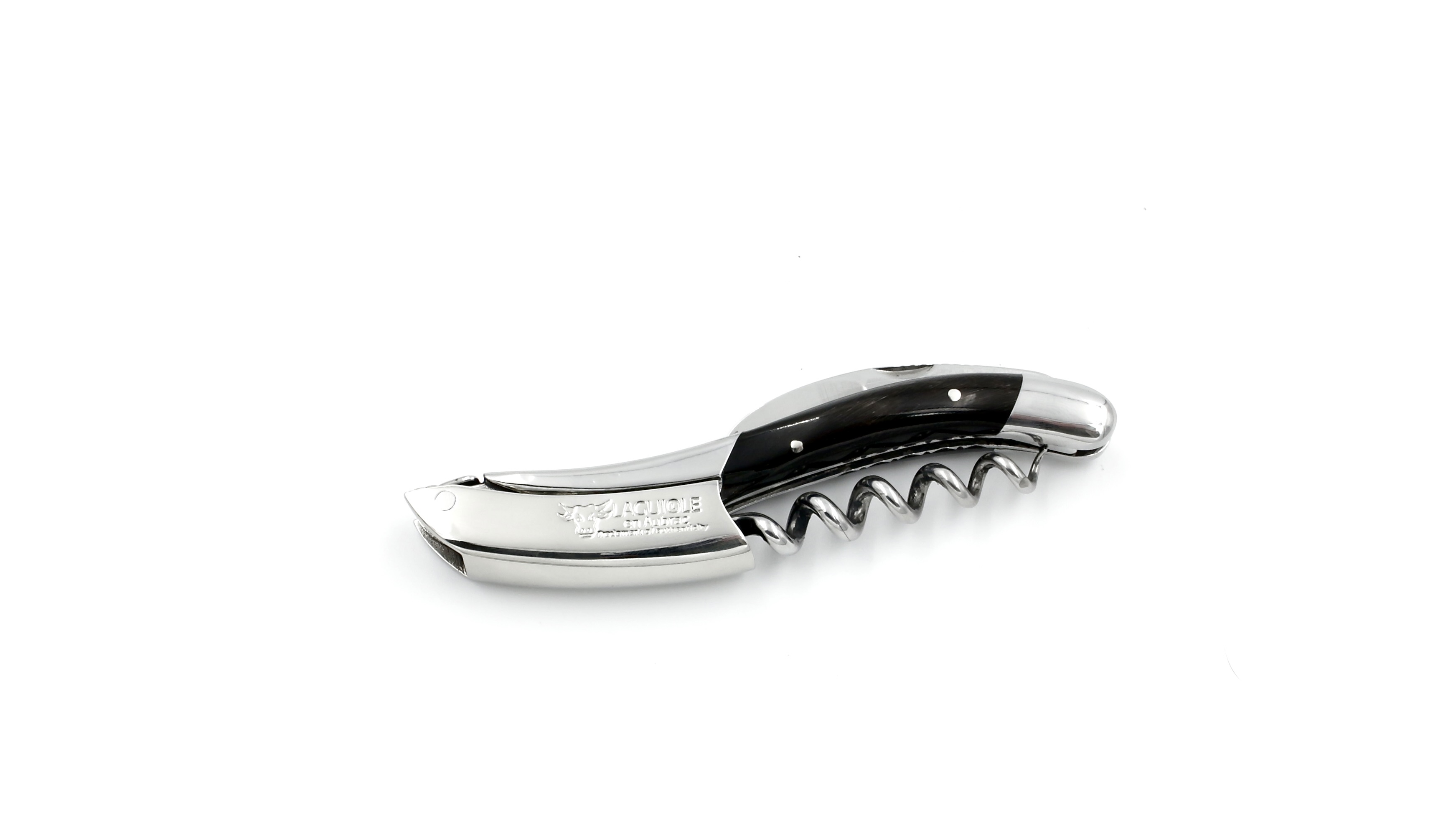 369820C0-51DD-4D56-8A98-771CE7A5FEB5_1_201_a Laguiole en Aubrac Sommeliermesser guillochierte Platine Büffelhorn