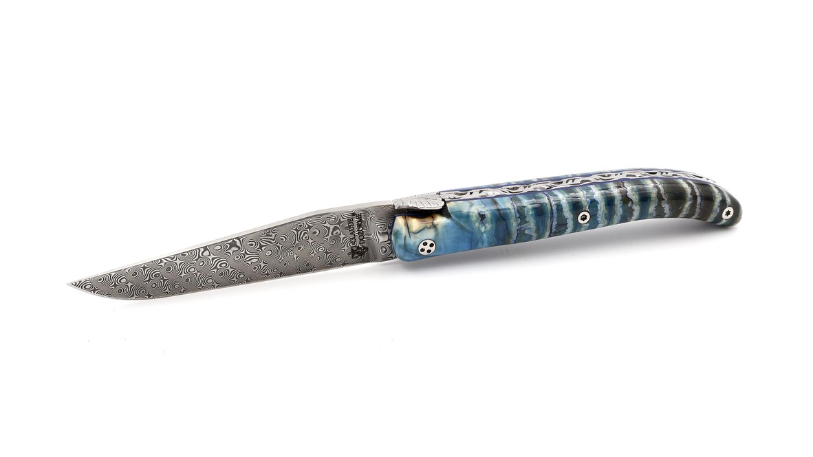 Claude DOZORME Laguiole Messer LUX Mammutbackenzahn 12 cm DSC® Rosendamast