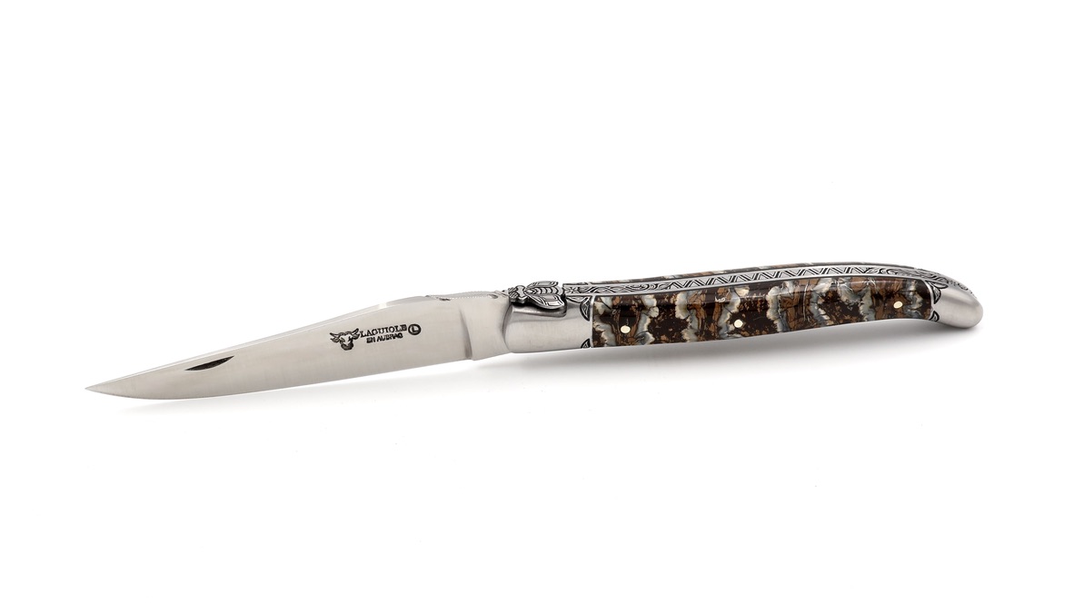 Meisterstück Laguiole en Aubrac Mammut-Backenzahn braun 12 cm    