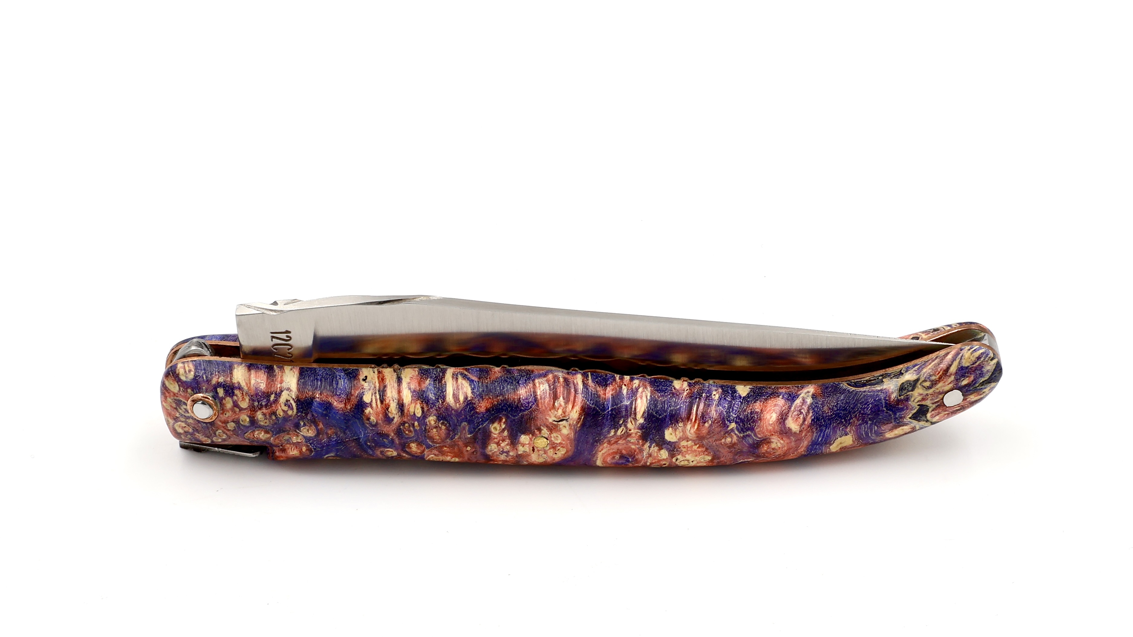 Meisterstück Laguiole en Aubrac Holunder Wurzelholz rosé - Kupferplatinen 12 cm      