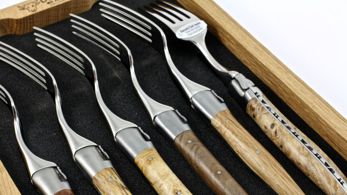 Laguiole en Aubrac Laguiole fork Set of 6 european woods